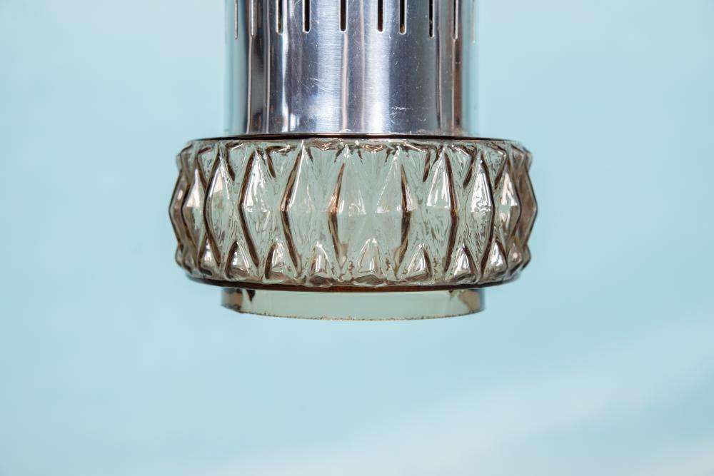 Space Age Hanglamp Glas, Mid Century Glas Jaren 60 Hanglamp photo vinterior