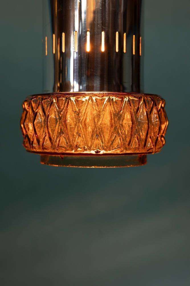 Space Age Hanglamp Glas, Mid Century Glas Jaren 60 Hanglamp photo vintage