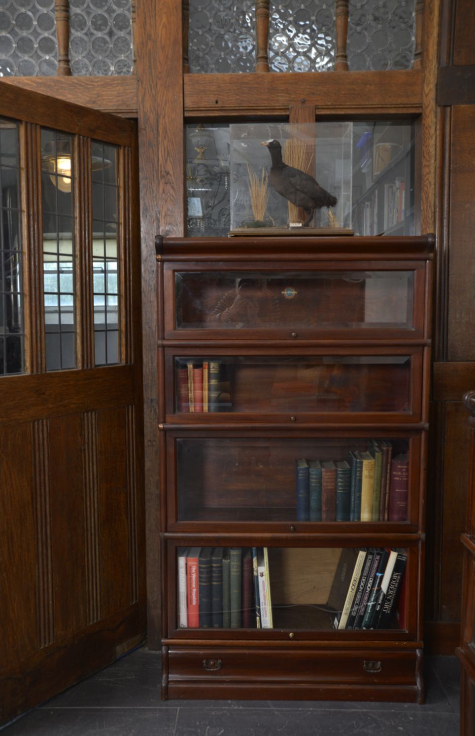 Set Of 4 Antique Mahogany Globe Wernicke Barristers Glazed Stacking Bookcase Cabinet Of Curiosities Uk photo buy