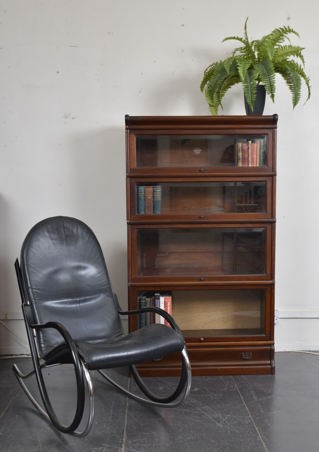 Furniture Set Of 4 Antique Mahogany Globe Wernicke Barristers Glazed Stacking Bookcase Cabinet Of Curiosities Uk photo