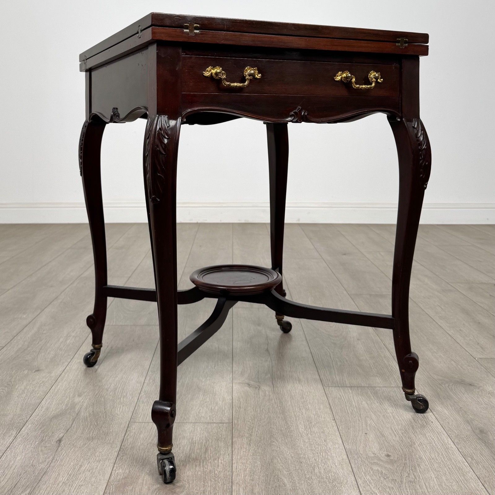 Antique 20th Century Envelope Card Table In Mahogany ( Af 5627 ) photo vintage