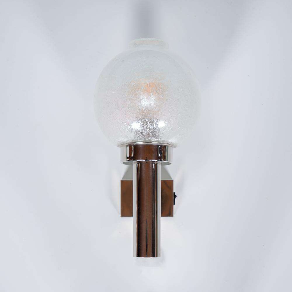 Set Space Age Glazen Minimalistische Wandlampen photo for sale