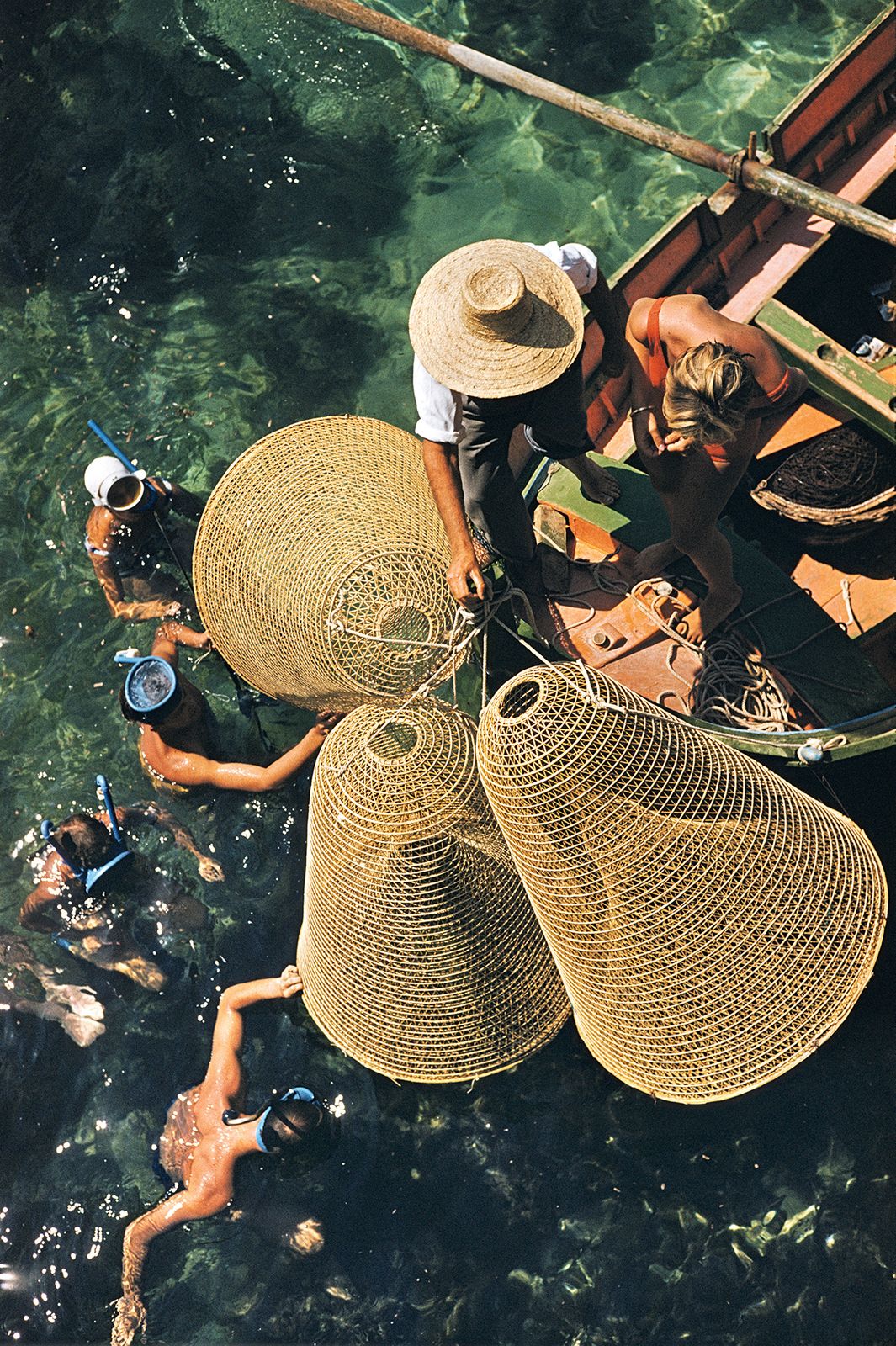 Slim Aarons 'Snorkelling In The Shallows' Archival Pigment Print Framed In Black