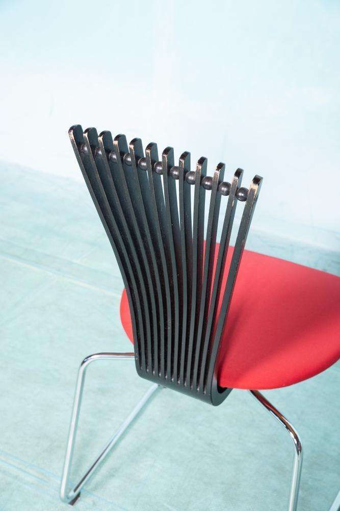 photo for sale Postmodern Westnofa Totem Dining Chairs 80s Minimalist