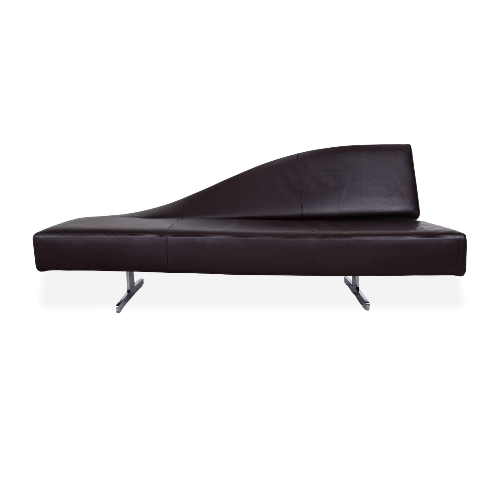 Cassina 276 Aspen Three Seater Leather Sofa Brown By Jean Marie Massaud Backrest Right