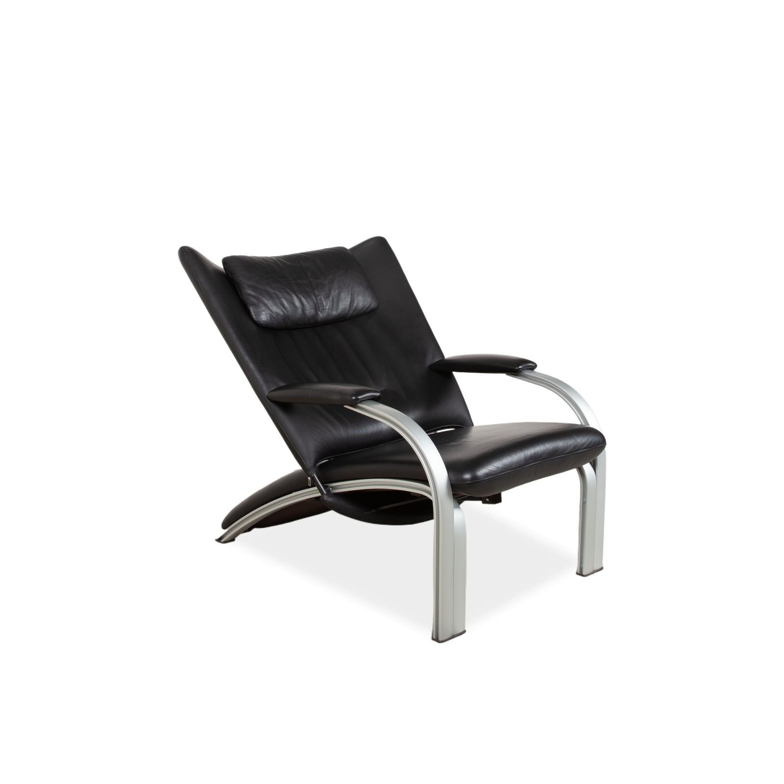 Fauteuil Wk Wohnen Spot 698 en cuir noir, fonction manuelle photo for sale