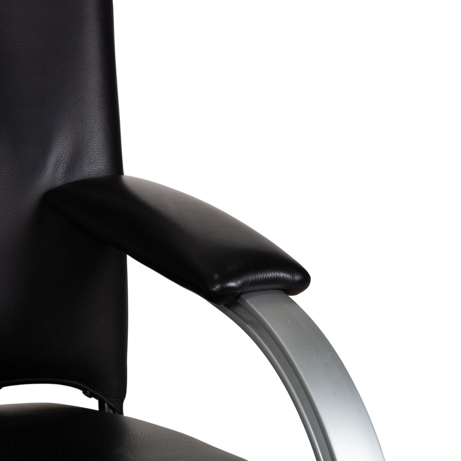 Fauteuil Wk Wohnen Spot 698 en cuir noir, fonction manuelle photo vinterior