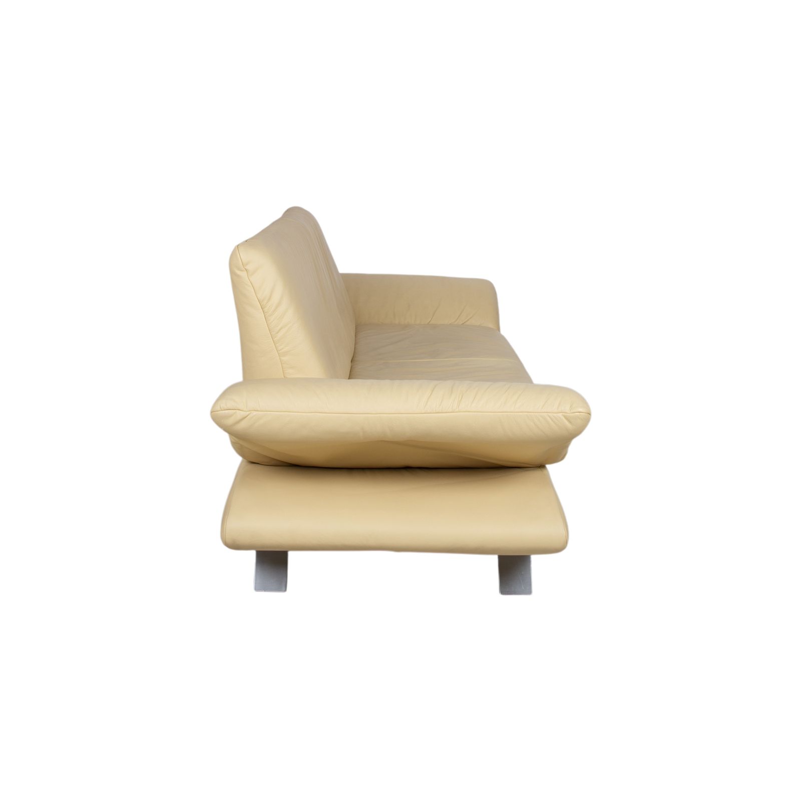 Furniture Koinor Rossini Three Seater Leather Sofa, Yellow, Manual Function photo