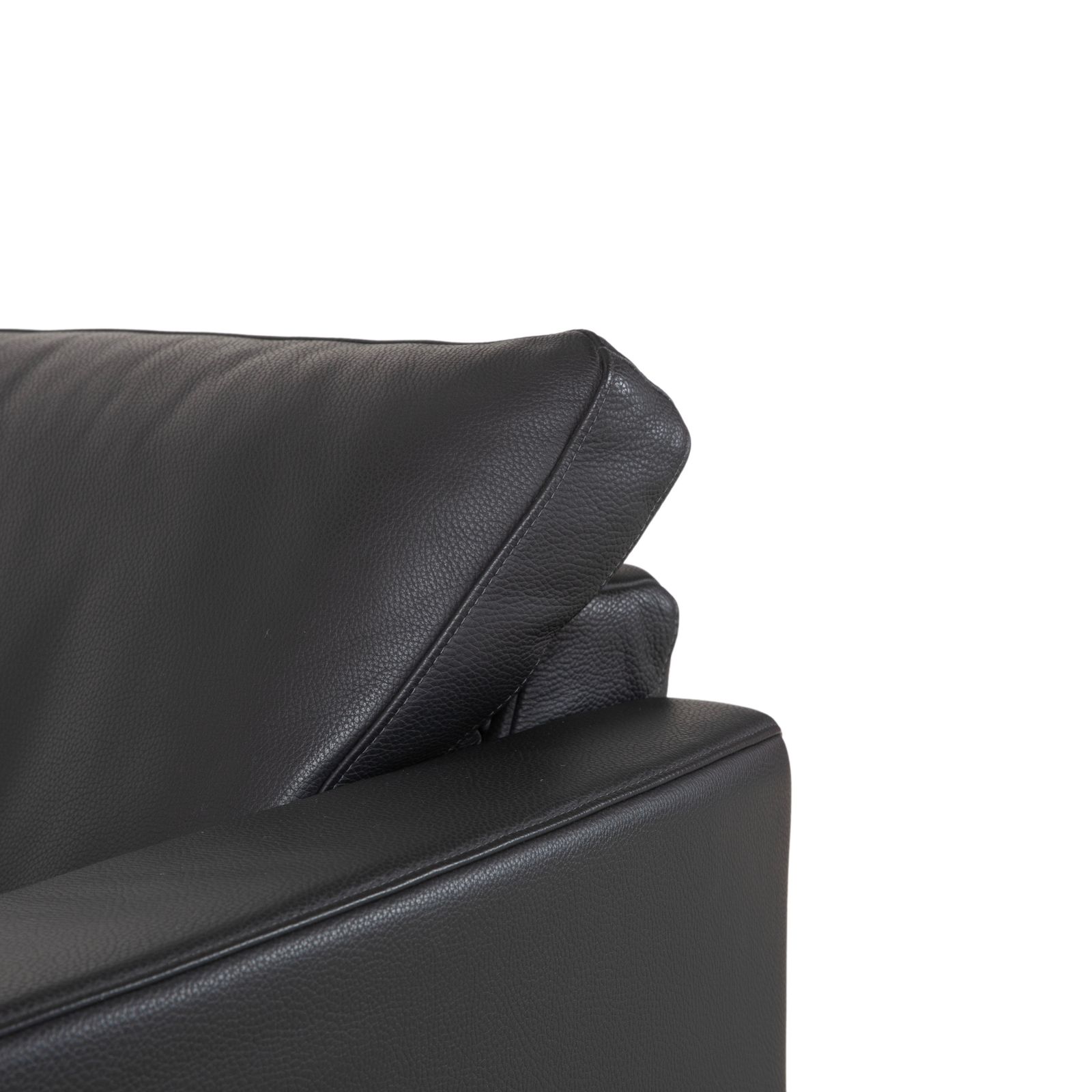 Fauteuil Rolf Benz 1200 en cuir noir photo vintage