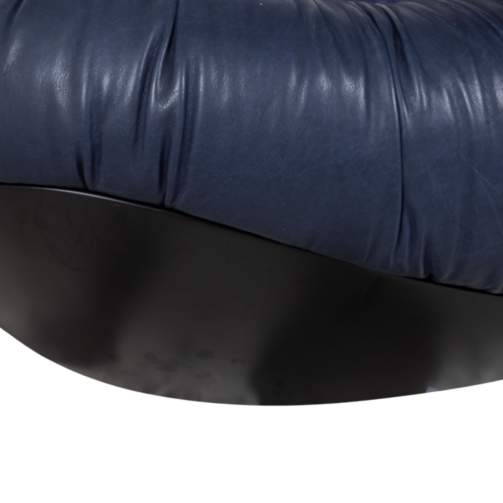 Fauteuil Baxter Barett en cuir bleu photo Mobilier
