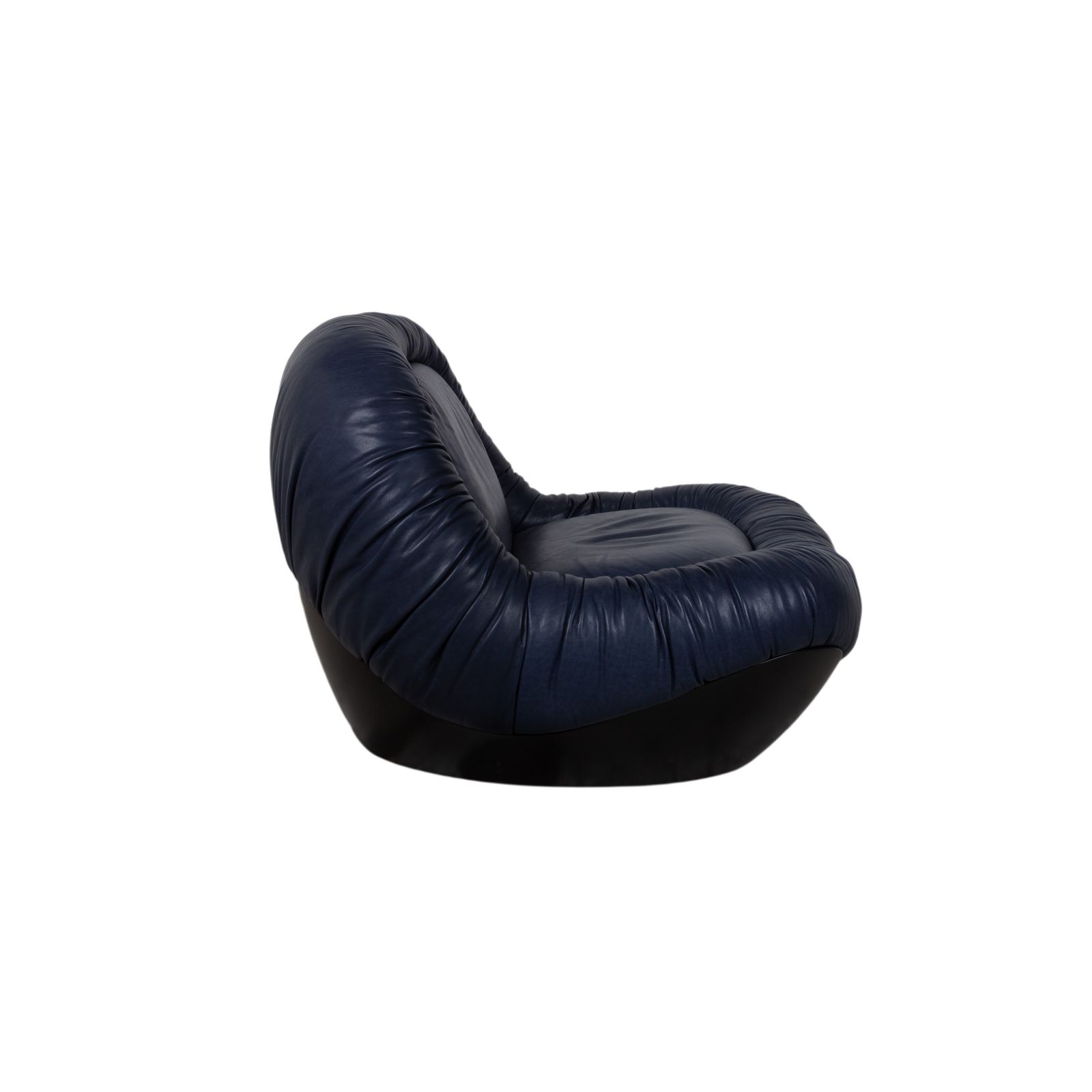 photo for sale Fauteuil Baxter Barett en cuir bleu