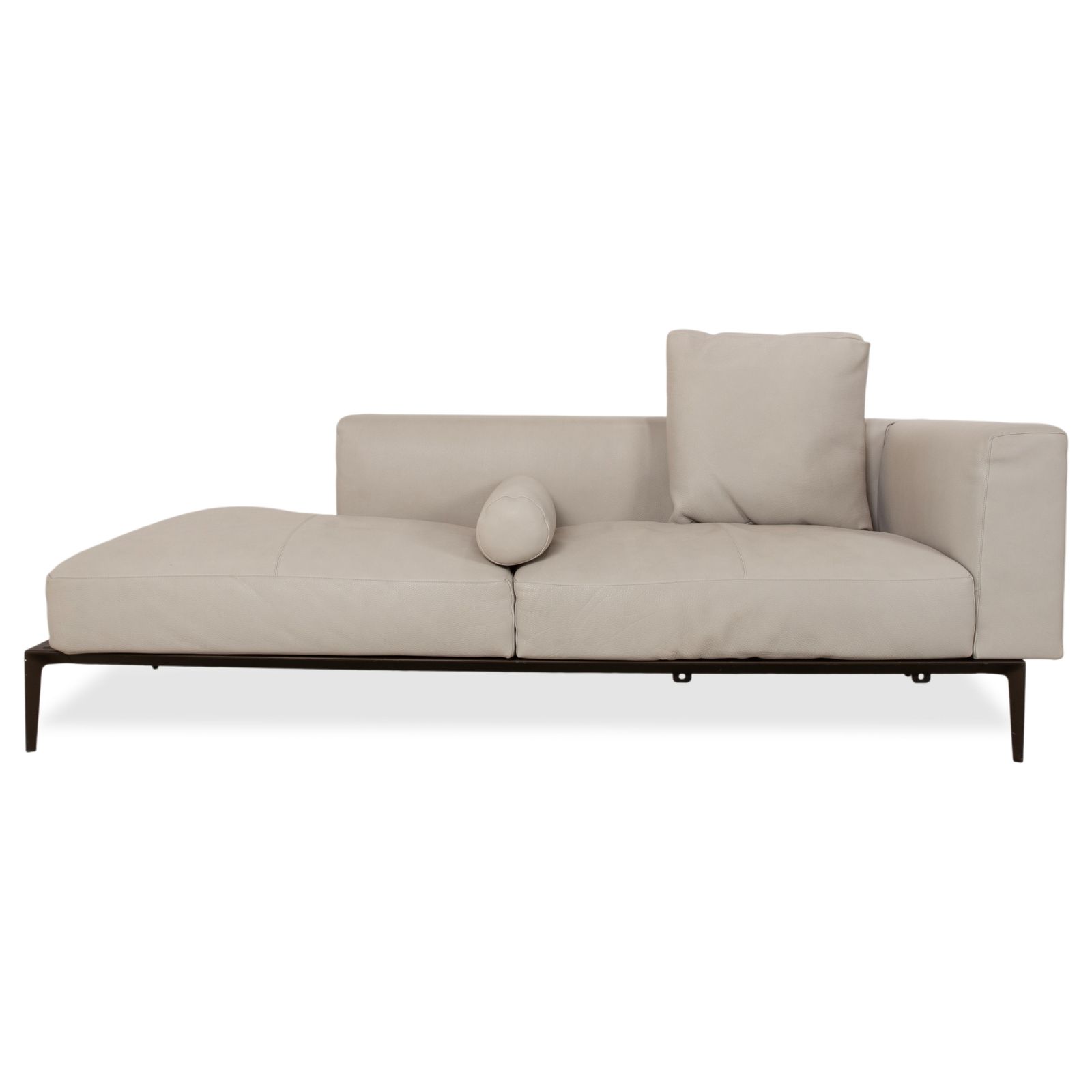 Canapé 2 places Walter Knoll Jaan Living en cuir gris crème