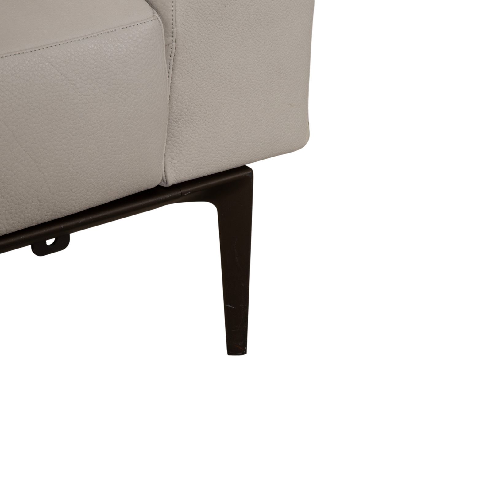 Canapé 2 places Walter Knoll Jaan Living en cuir gris crème photo for sale