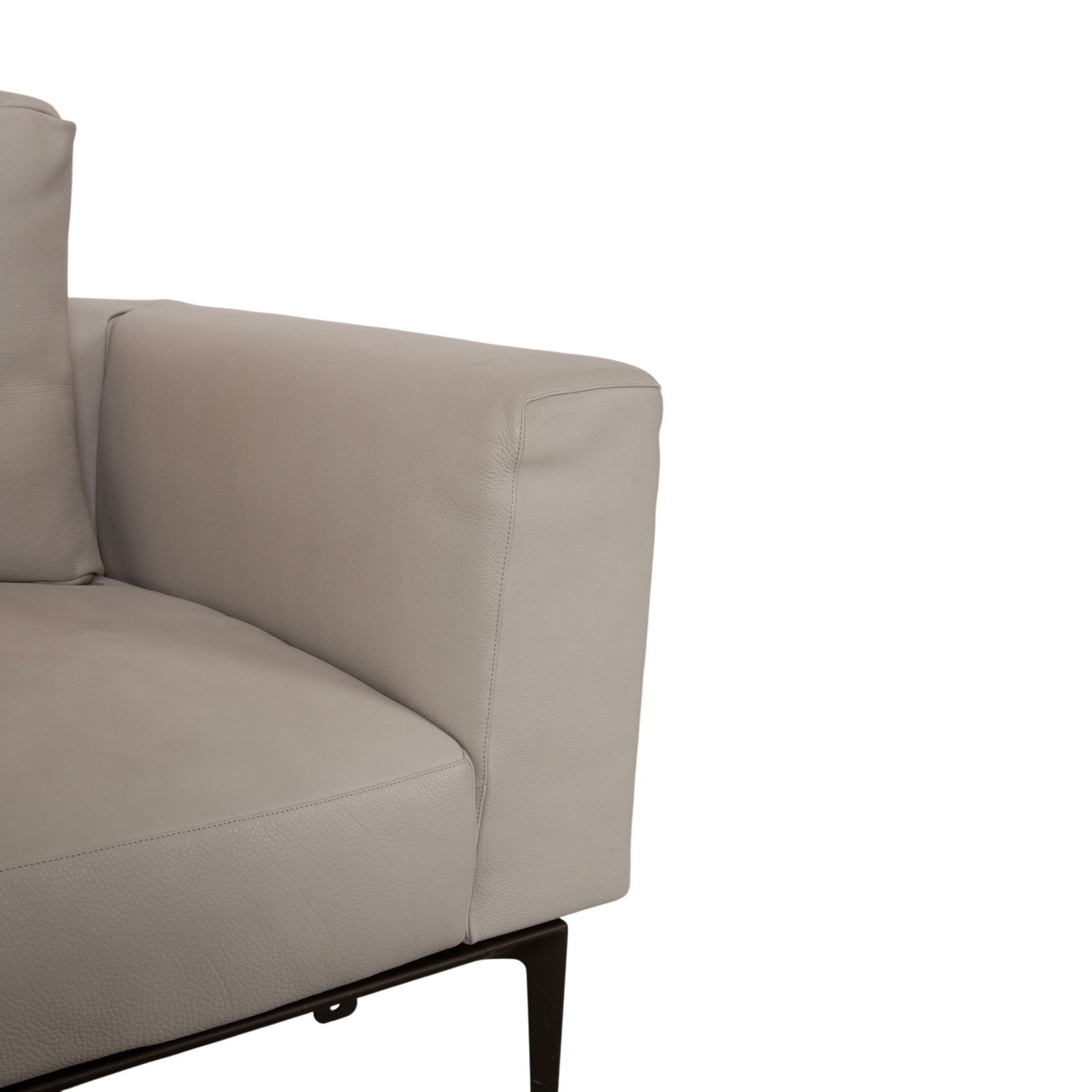 Canapé 2 places Walter Knoll Jaan Living en cuir gris crème photo Mobilier