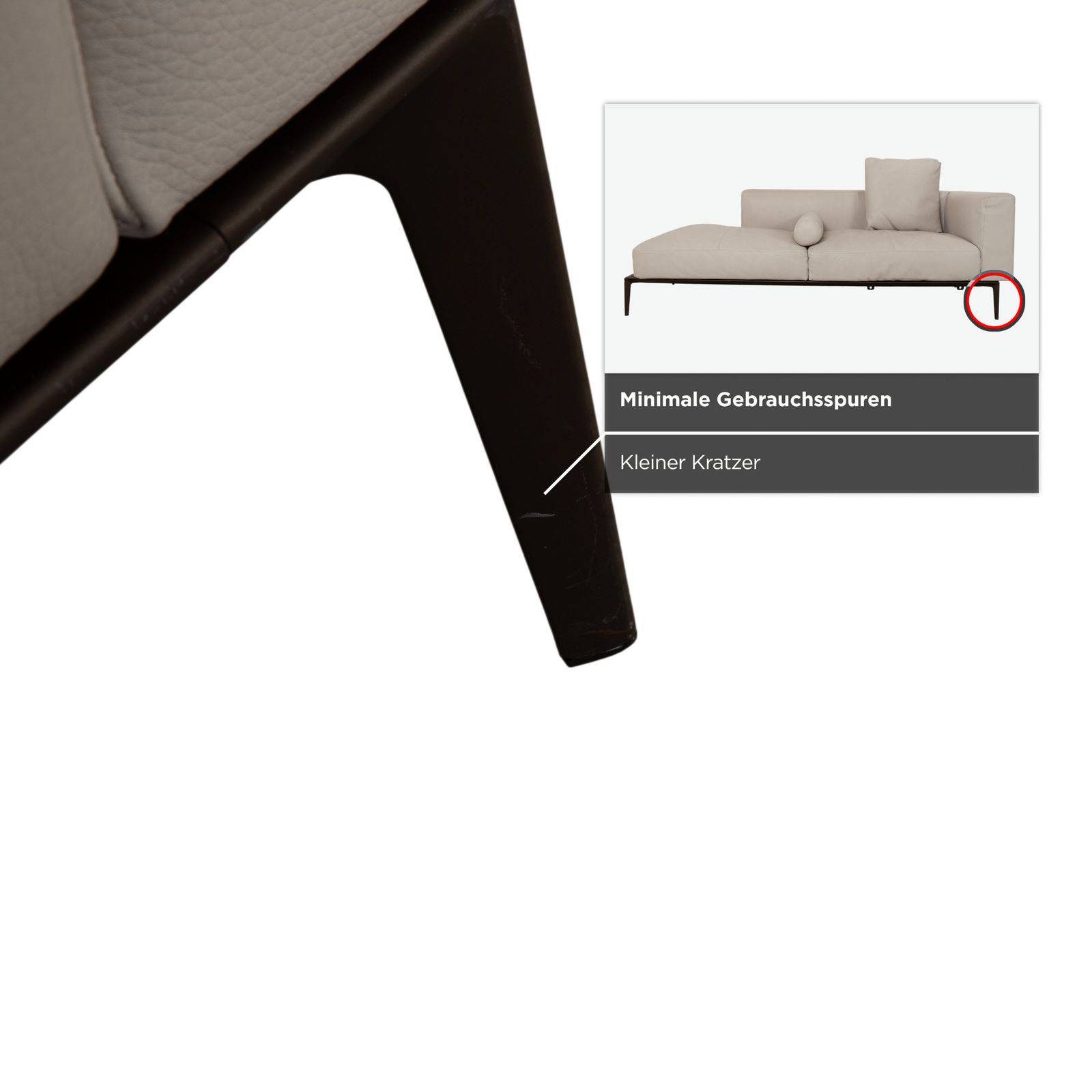 photo furniture Canapé 2 places Walter Knoll Jaan Living en cuir gris crème