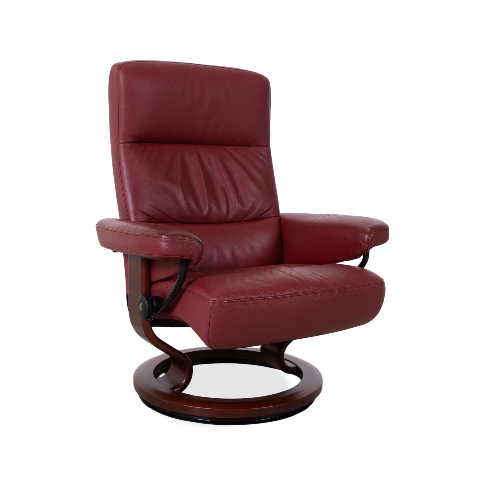 Fauteuil relax Stressless Atlantic en cuir véritable rouge avec repose-pieds, fonction inclinable photo buy