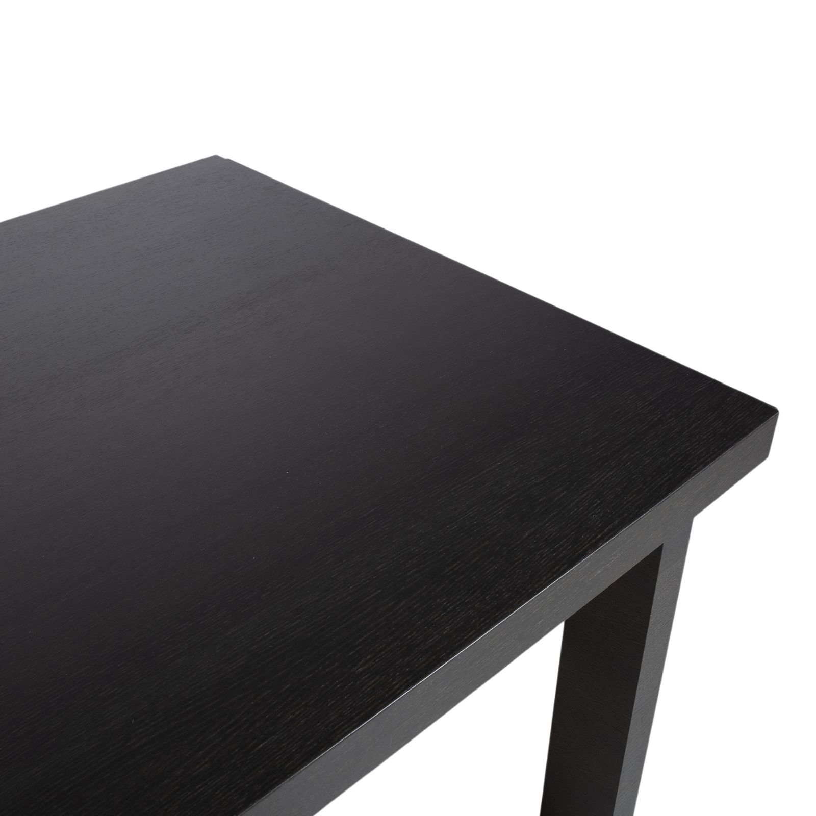 Table à manger Contours en bois, noire, extensible, chêne, 170 x 100 cm photo vinterior