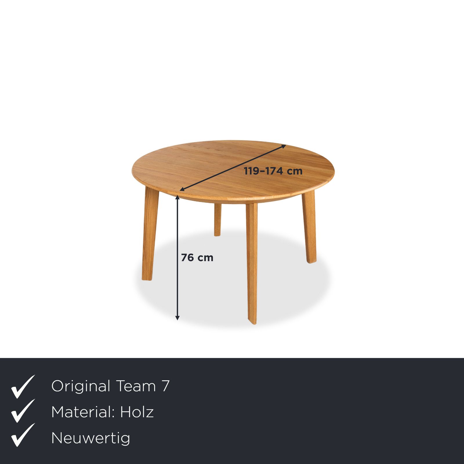 Table à manger Team 7 Miro en bois, extensible photo furniture