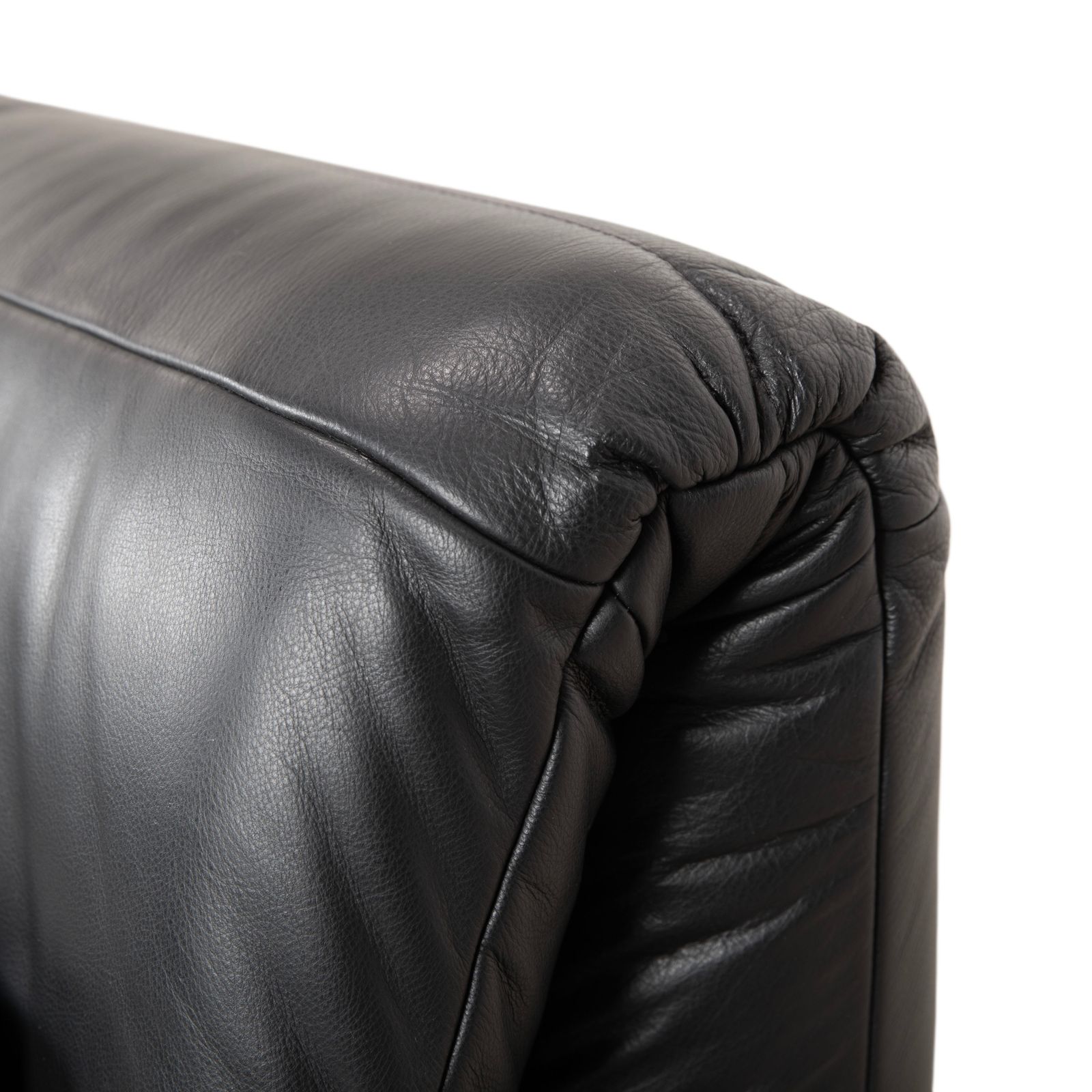 photo furniture Rolf Benz Plura Leather Two Seater Black Manual Function Sofa