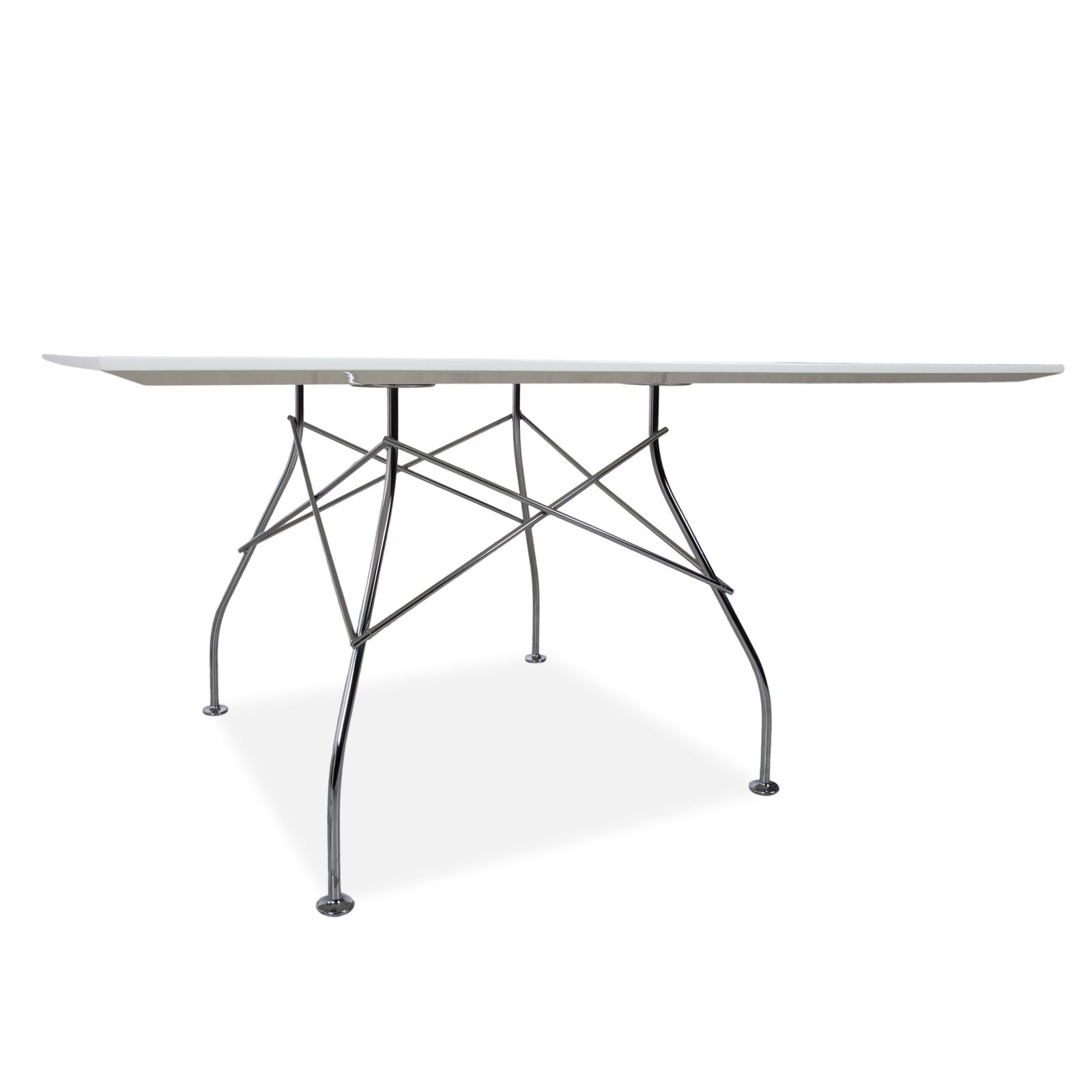 Table à manger Kartell Glossy Wood blanche photo 1452.0