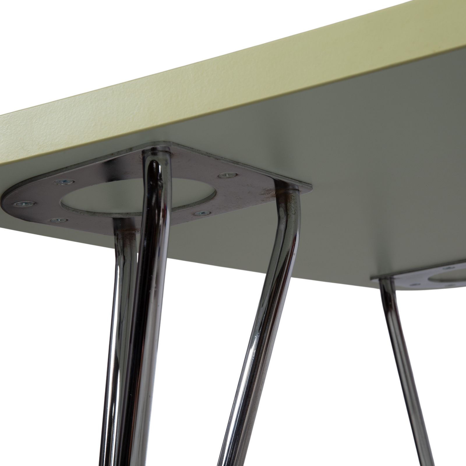 Bureau Kartell Max en bois, blanc, avec roulettes, pour bureau à domicile, 159 x 80 cm photo 1005.0