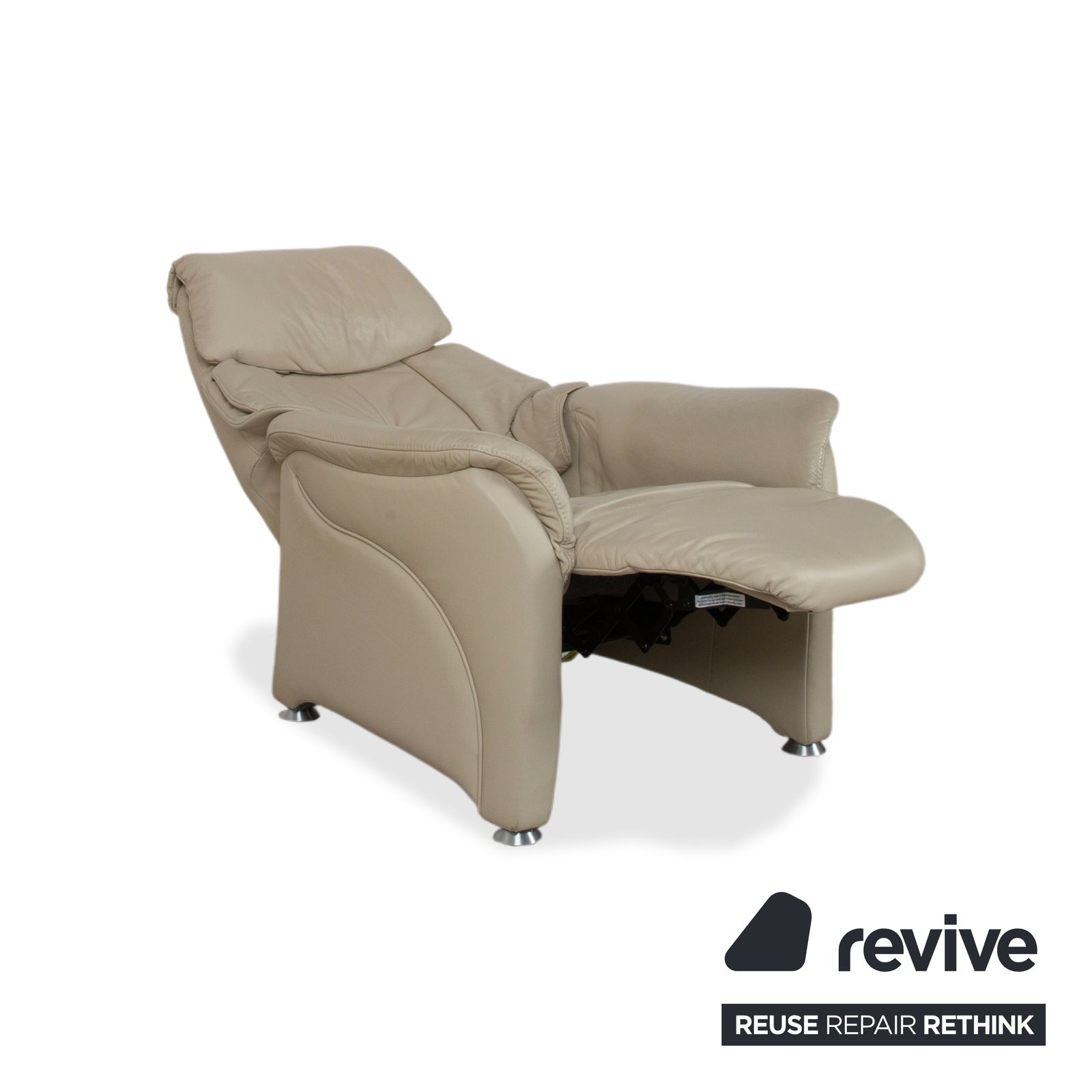 Fauteuil Himolla Cumuly 4215 en cuir beige crème, avec fonction relax manuelle photo 1452.0