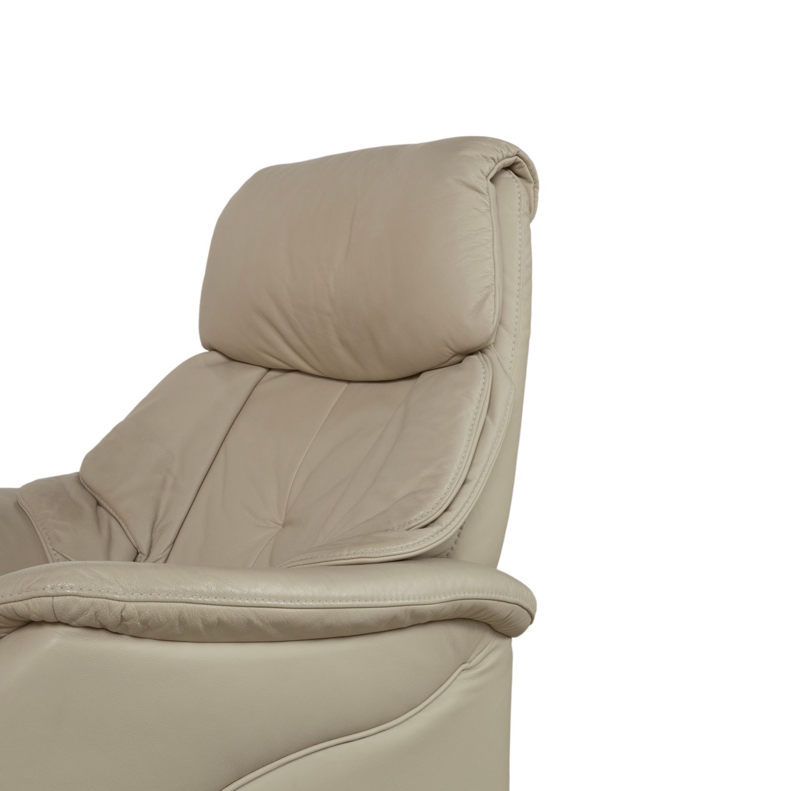 Himolla Cumuly 4215 Leather Armchair Beige Cream With Manual Reclining Function photo vinterior