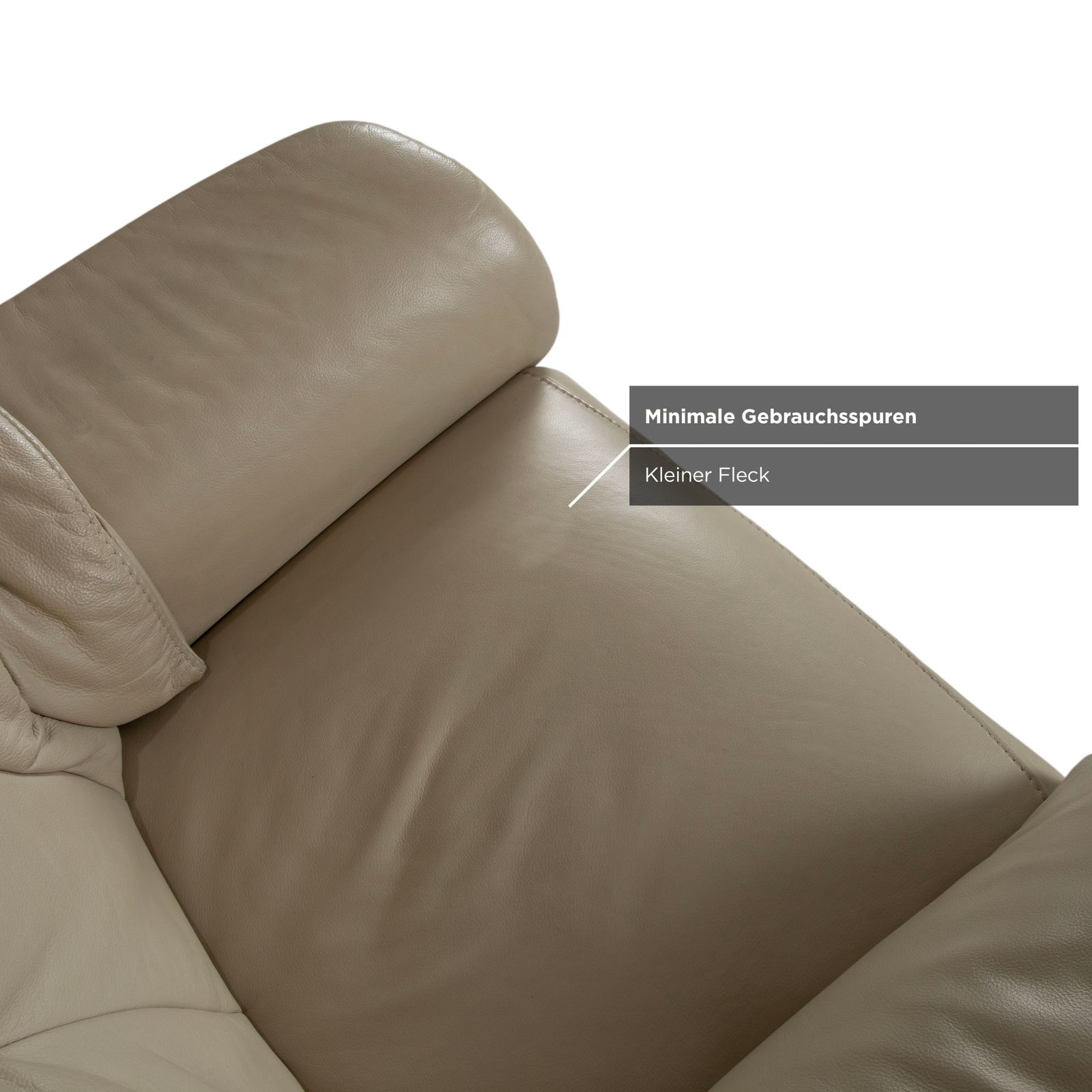 photo furniture Fauteuil Himolla Cumuly 4215 en cuir beige crème, avec fonction relax manuelle