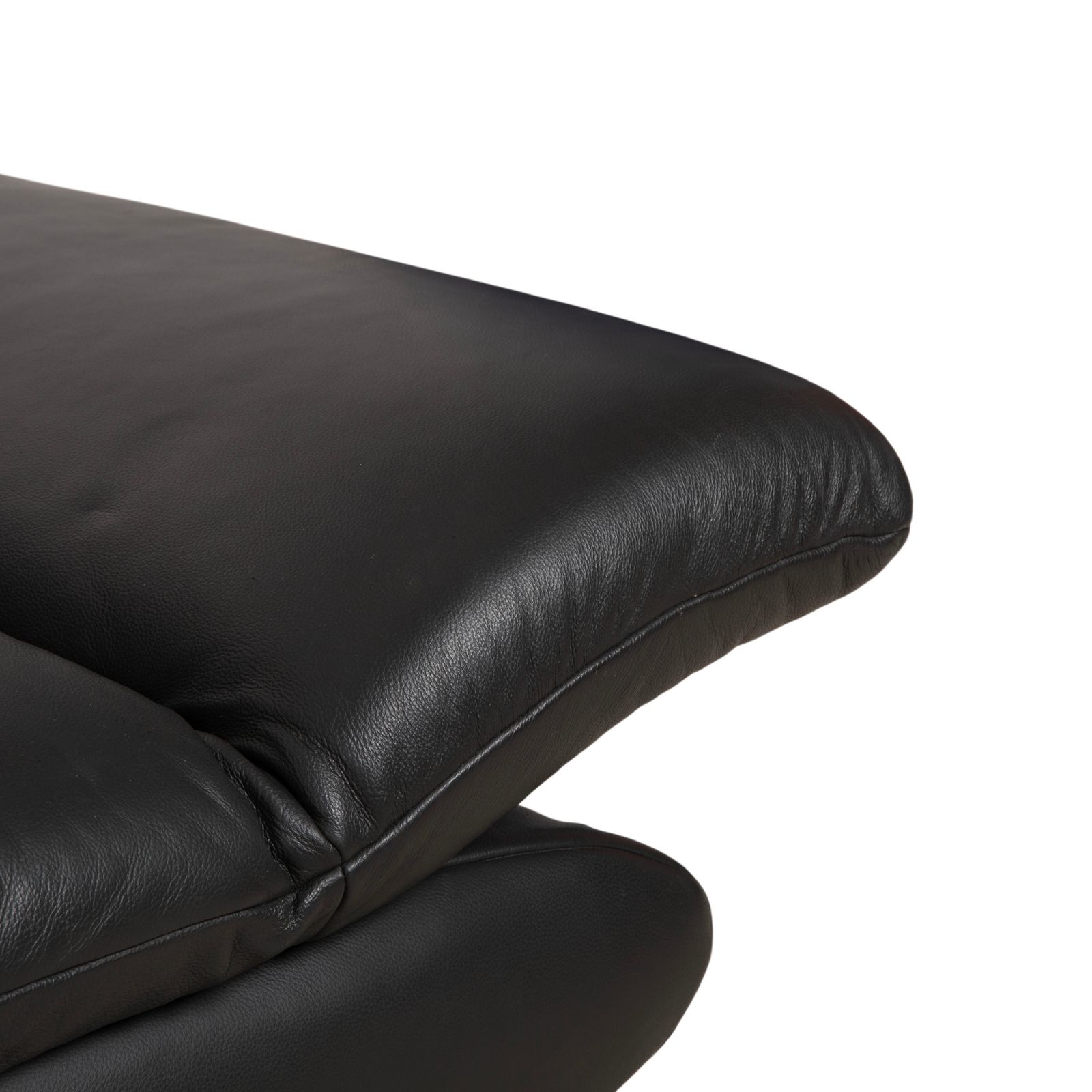 Koinor Rossini Two Seater Leather Sofa Black Manual Function photo buy
