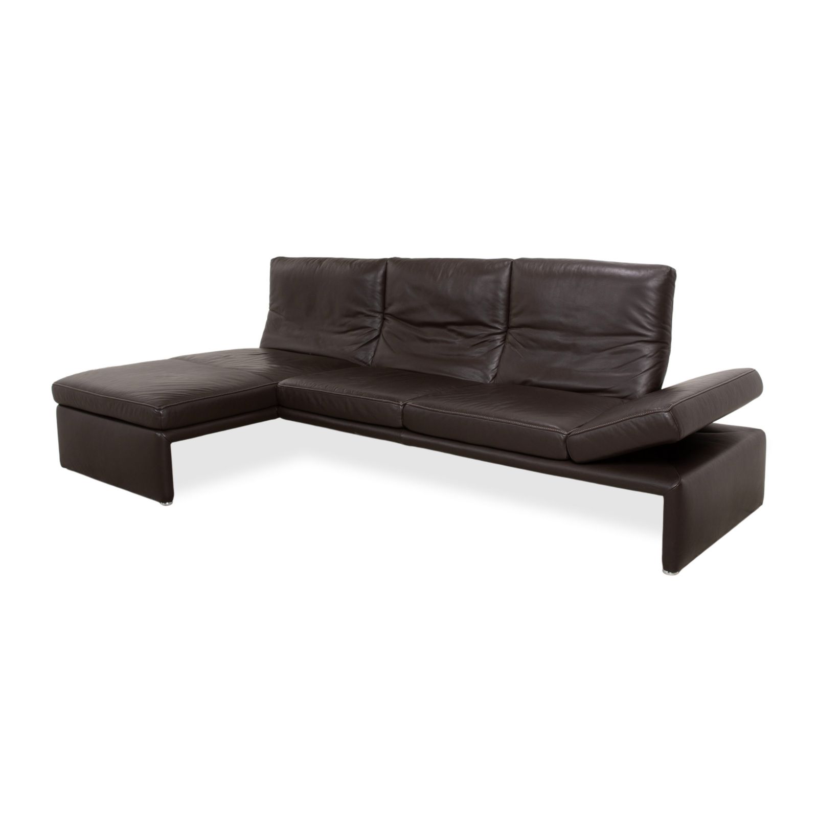Koinor Raoul Leren Hoekbank Bruin Manuele Functie Chaise Longue Links photo for sale