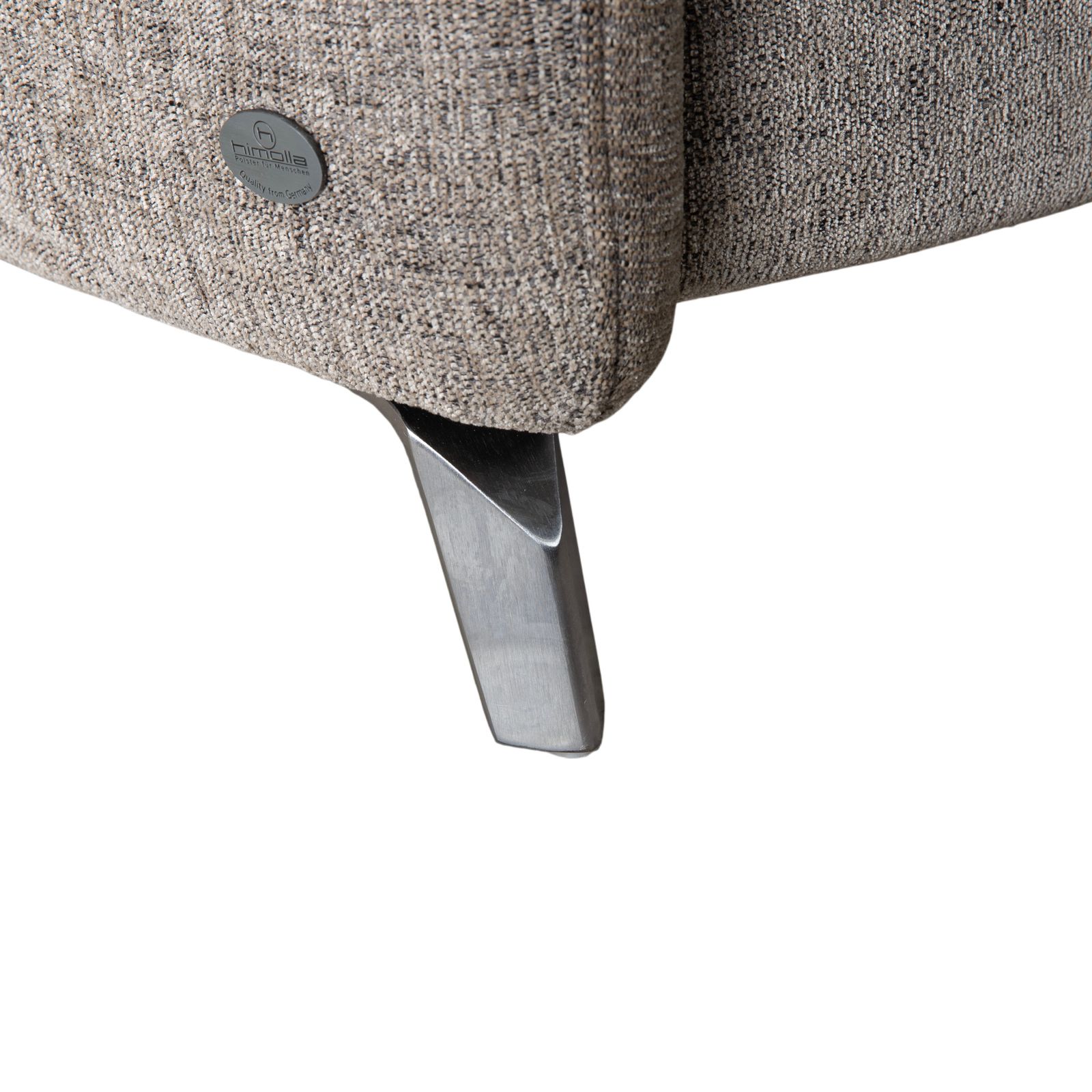 photo for sale Canapé d'angle Himolla 1065.85 en tissu gris mélangé, fonction manuelle, méridienne à droite