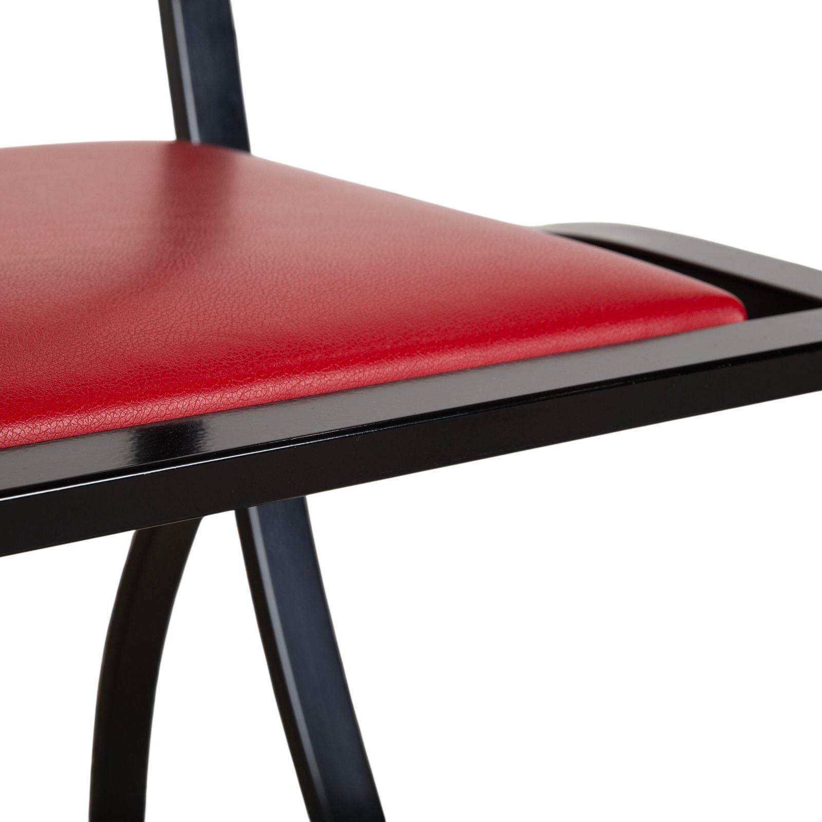 Set Of 4 Kff Sinus Leather Chairs, Blue And Red photo 1005.0