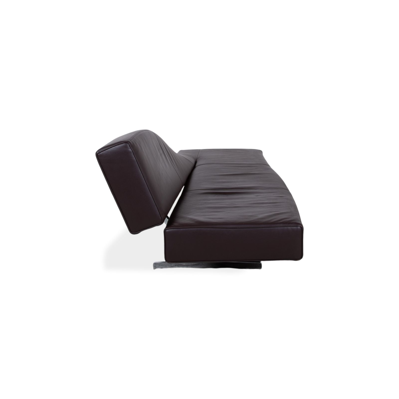 photo furniture Canapé 3 places Cassina 276 Aspen en cuir brun, dossier gauche, par Jean-Marie Massaud