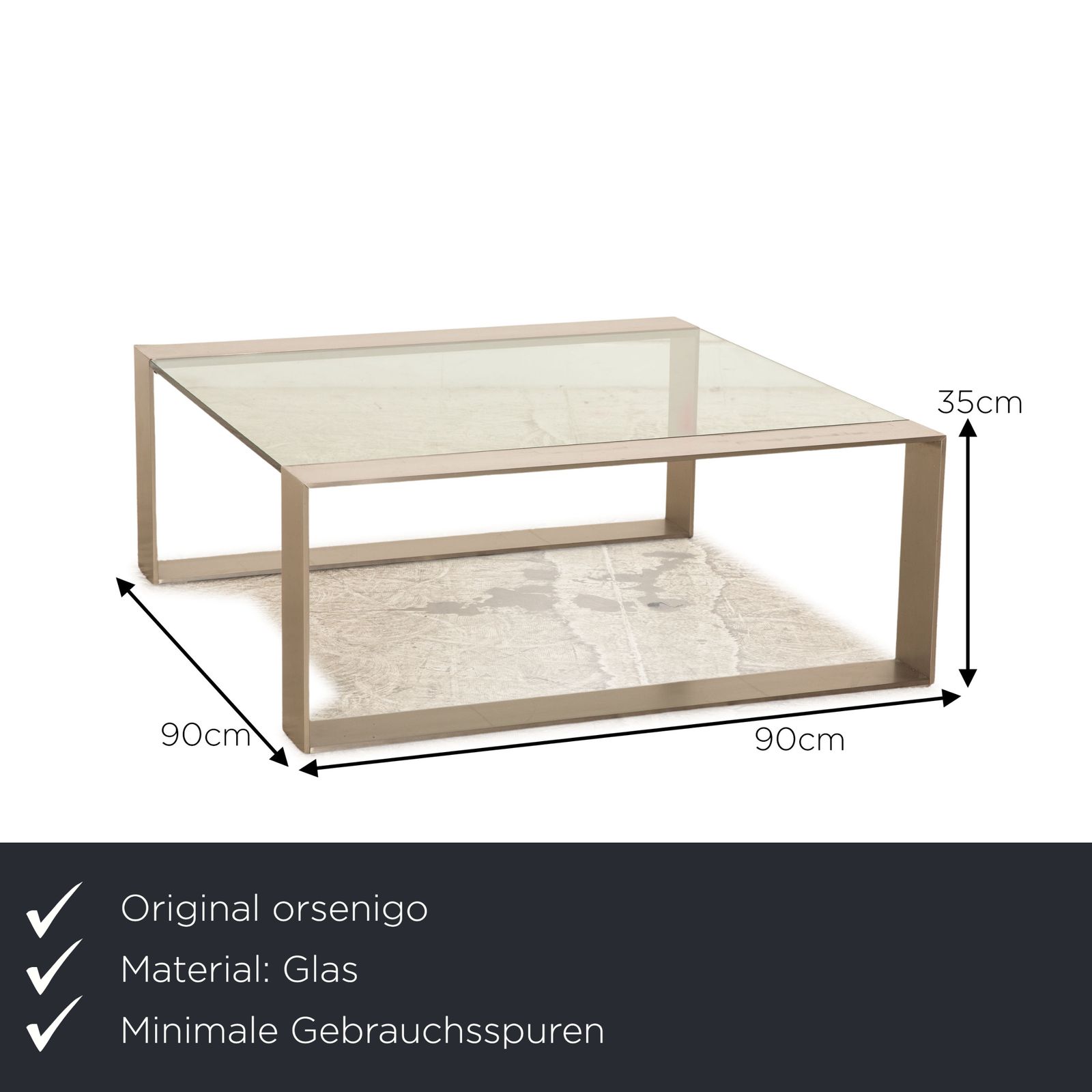 Table basse Orsenigo Ring en verre, argentée photo furniture