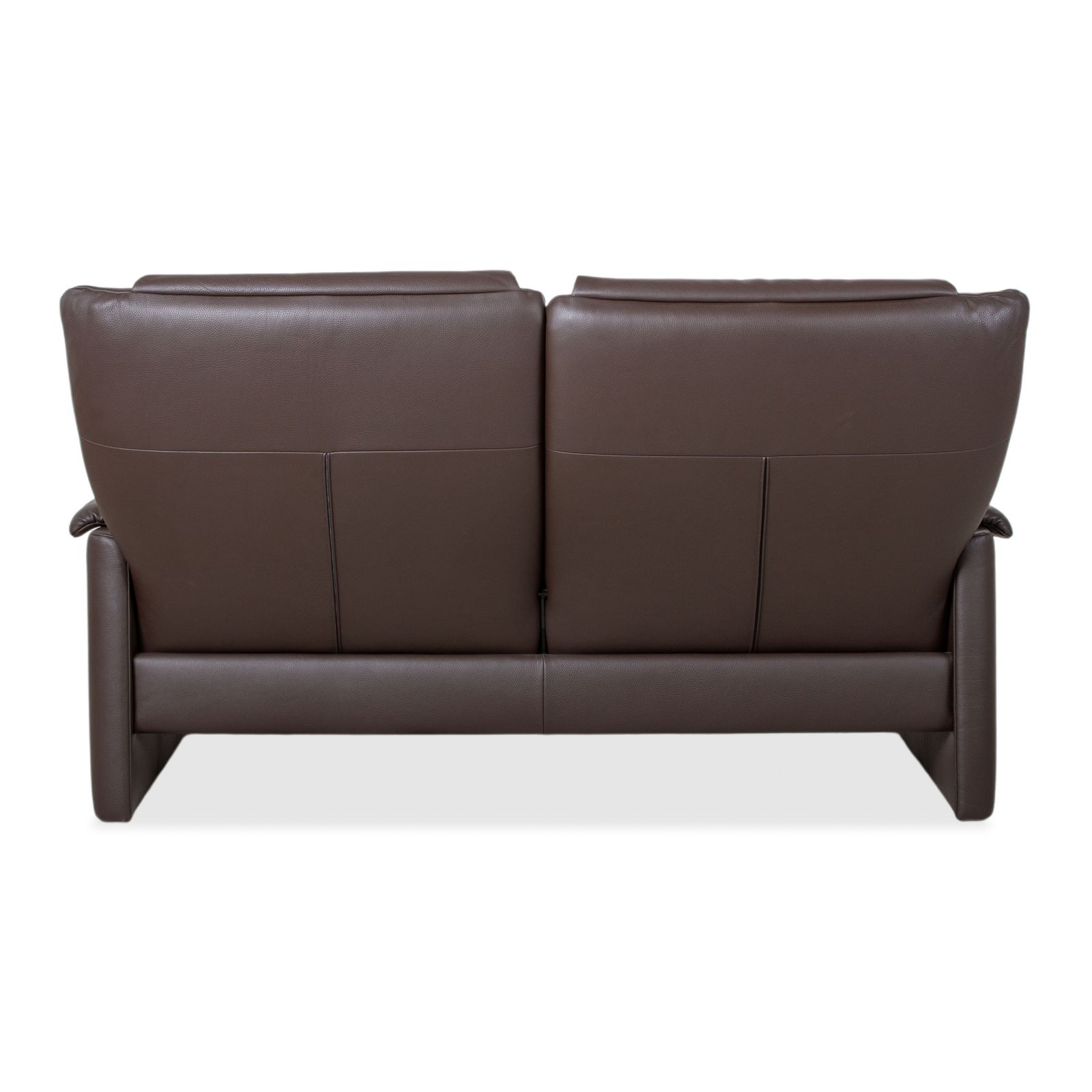 photo furniture Canapé 2 places Erpo Milano en cuir marron, fonction relax manuelle