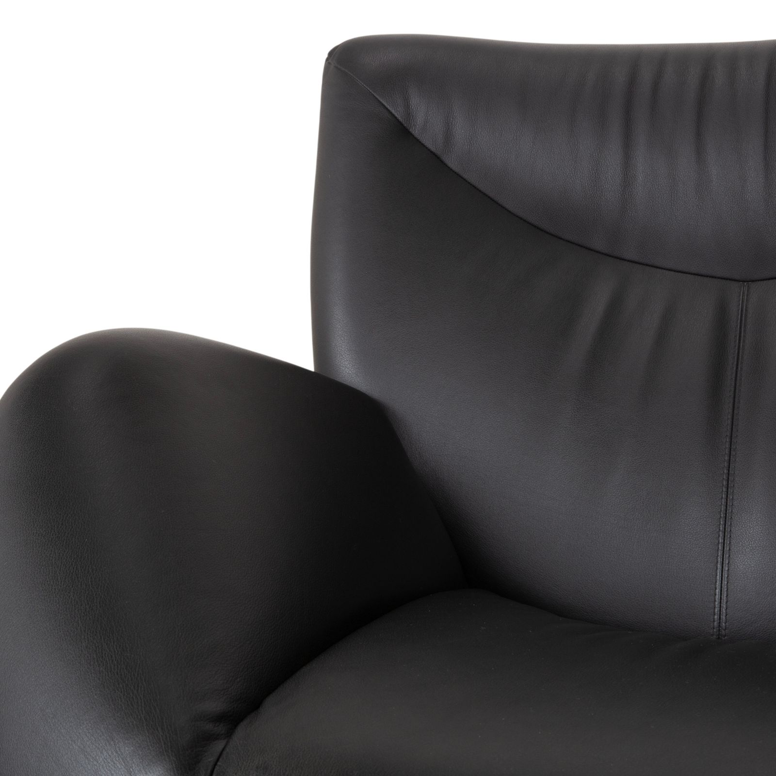 Fauteuil Leolux Echnaton en cuir noir photo Mobilier