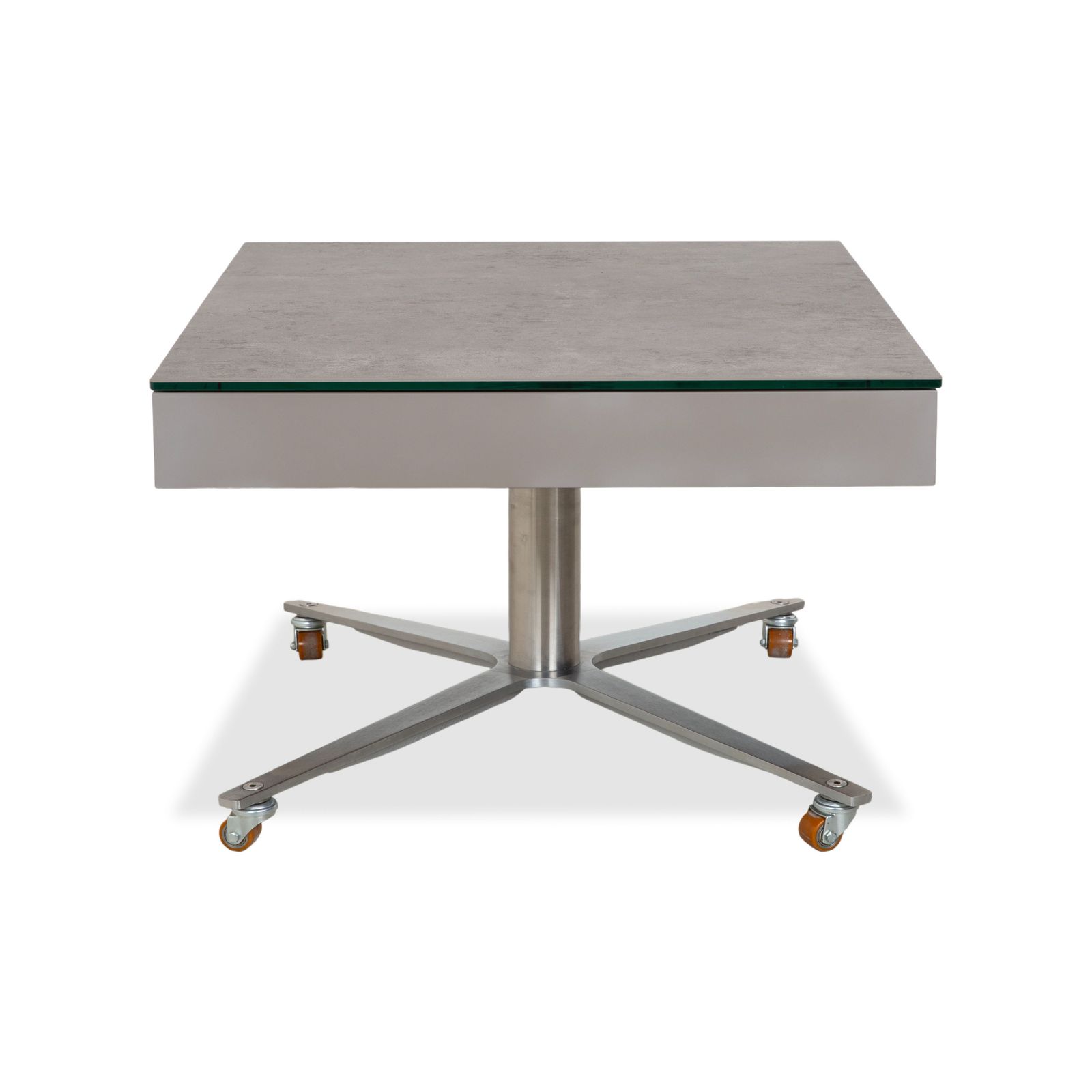 Mobilier Table basse Ronald Schmitt en verre gris, fonction manuelle photo
