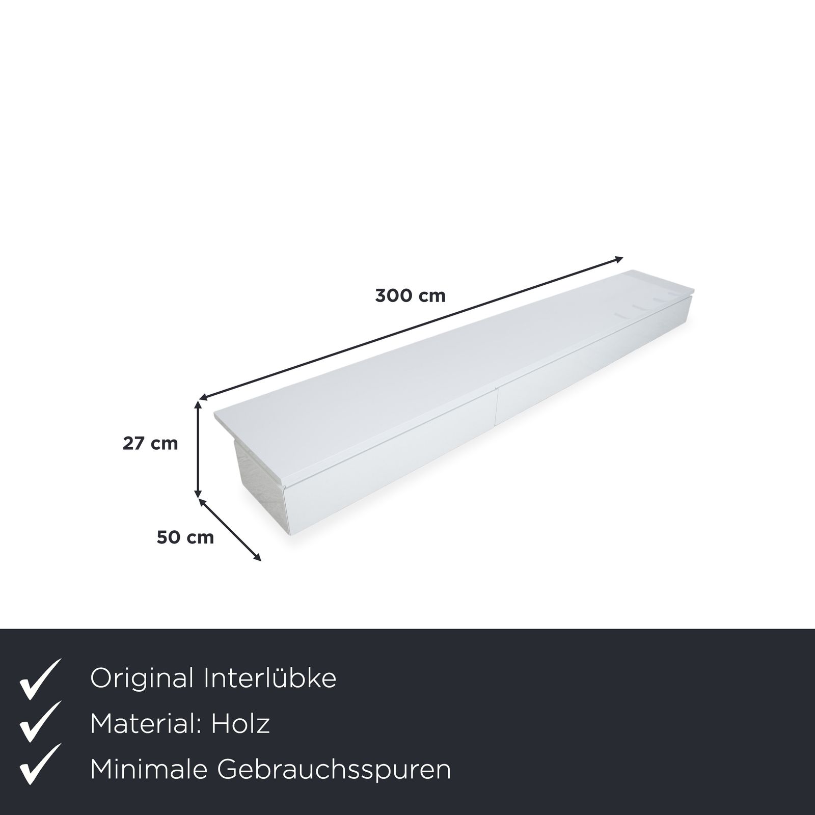 Buffet Interlübke en bois, blanc crème, lowboard, meuble TV photo furniture
