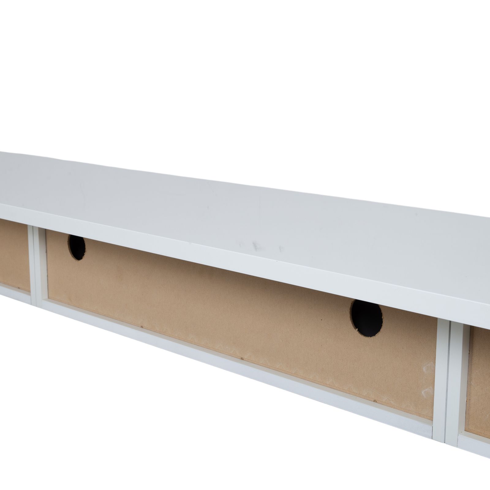 Buffet Interlübke en bois, blanc crème, lowboard, meuble TV photo vinterior