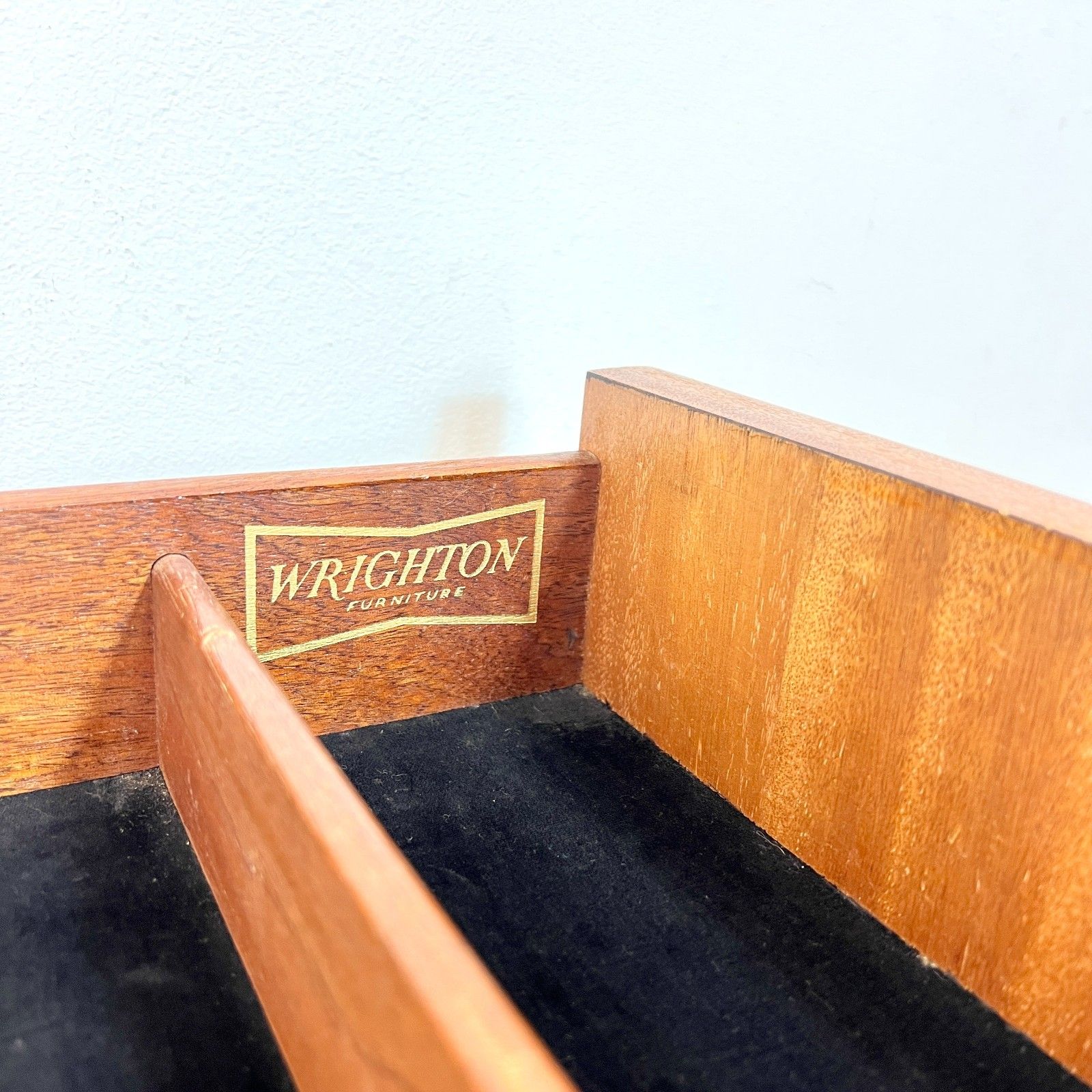 299.0 Mid Century Teak Console Table, Desk By Wrighton Furniture 1960s photo