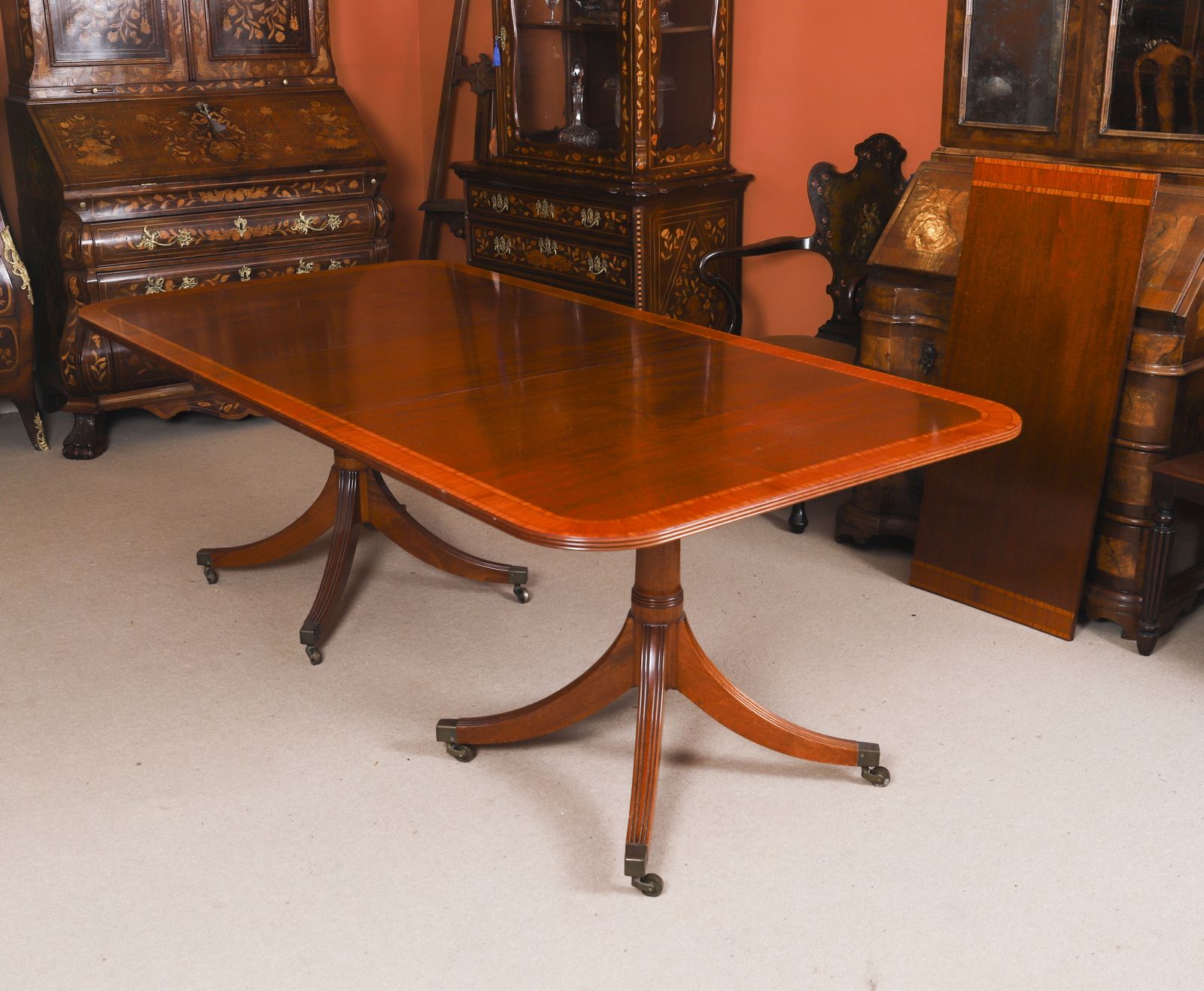 Regency Revival Dining Table & 8 Chairs By William Tillman 20th C photo 7200.0