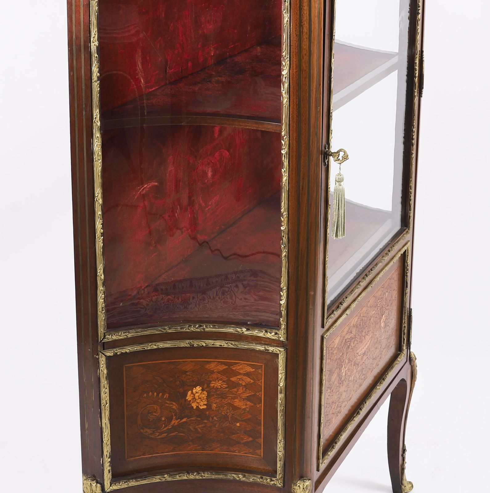 photo buy French Louis Revival Parquetry Display Cabinet C1870  19th C