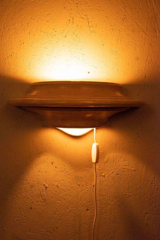 Verlichting Boheemse Wandlamp Jaren 1970, Japandi Wandlamp Op/Neer Licht photo