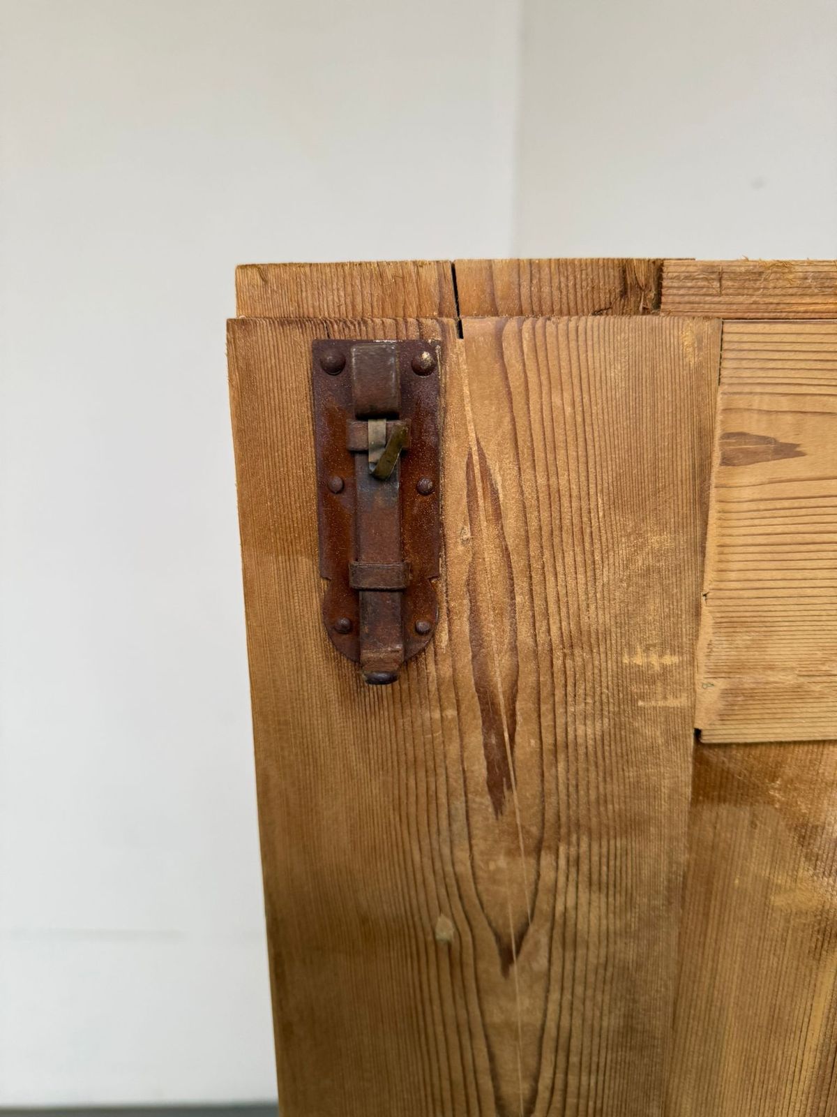 An Original Georgian Pine Shelved Knockdown Wardrobe To Paint/Wax photo vintage