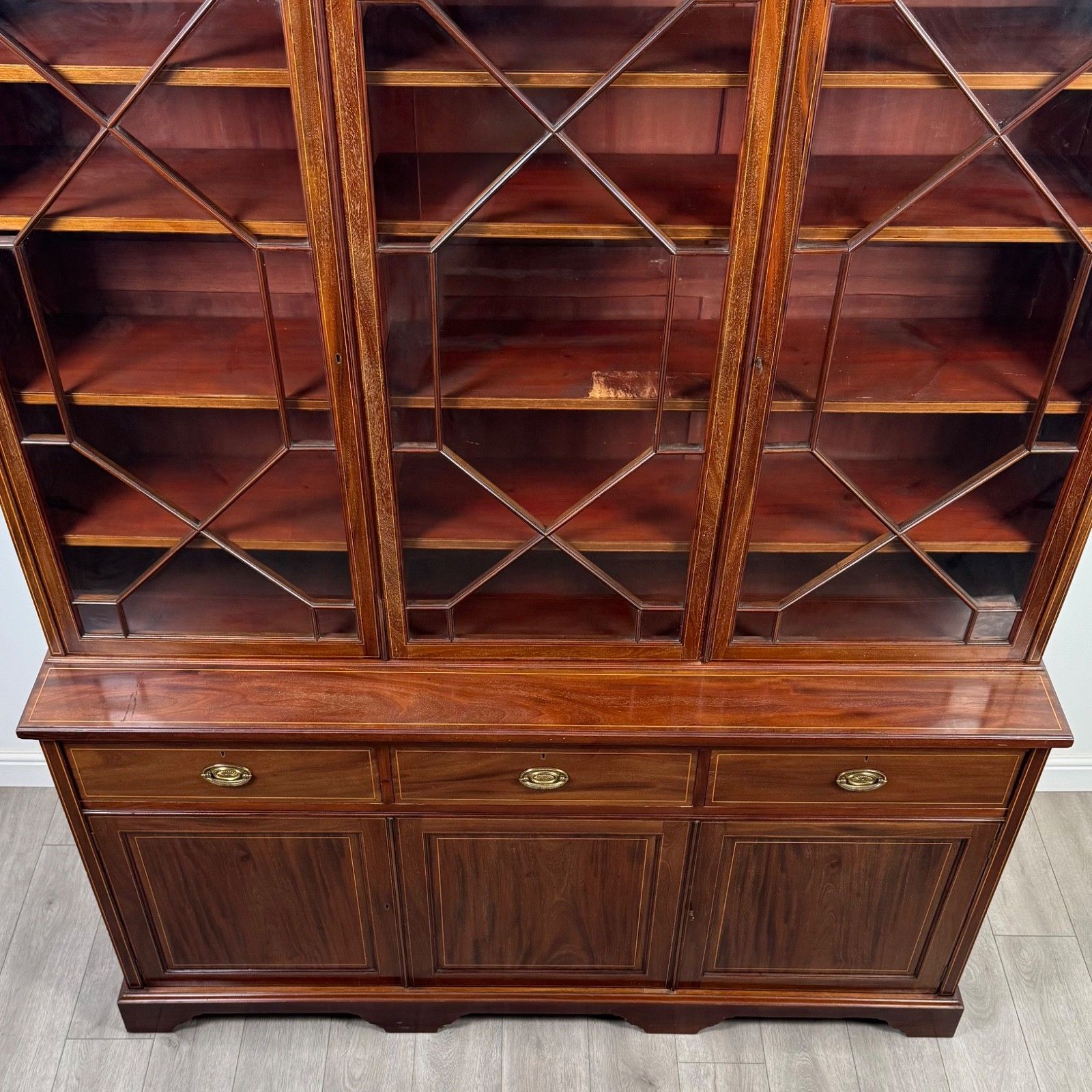photo for sale Antique 18th Century Large Georgian Bookcase In Mahogany ( Af 5610 )