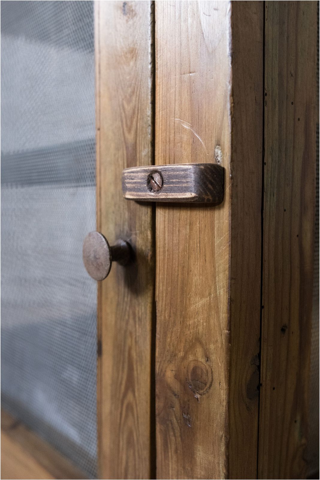 photo furniture 19th Century Pine Food Safe Cupboard (966)