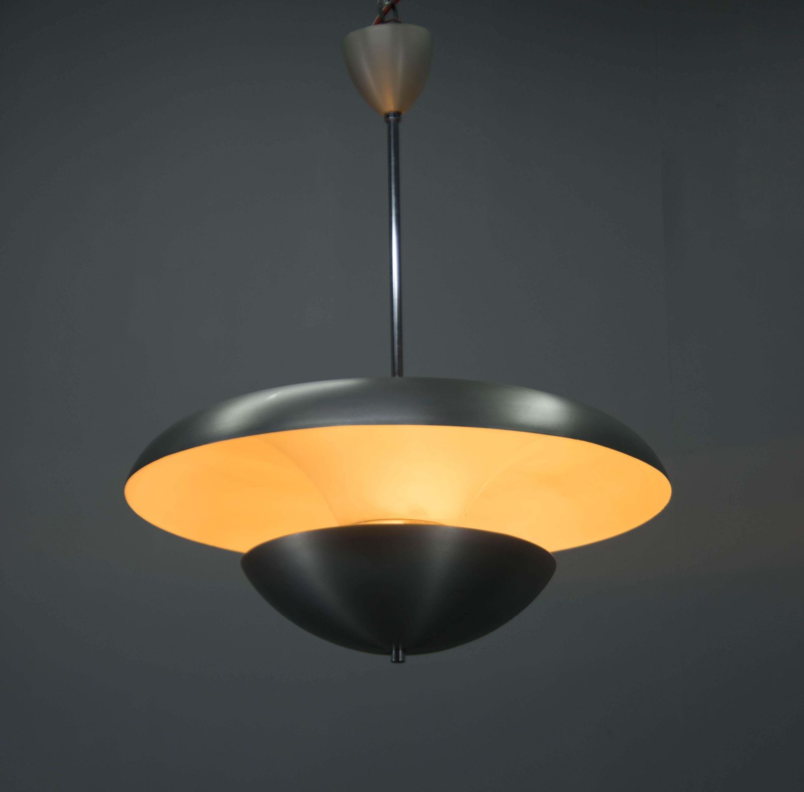 Bauhaus Chandelier By Franta Anyz For Napako, Labeled, 1940s photo buy