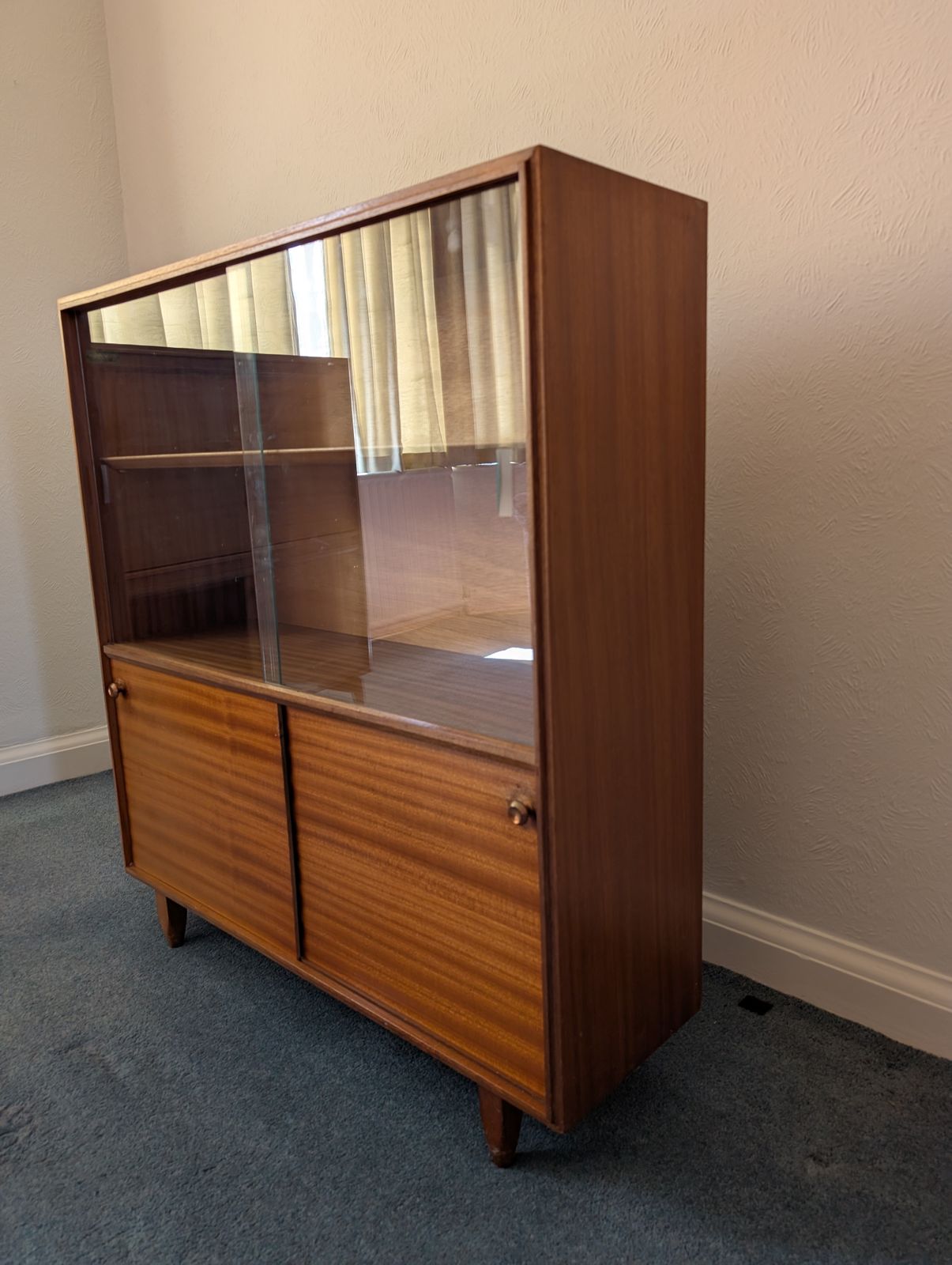 Mid Century Teak Display Cabinet By Beaver & Tapley photo for sale