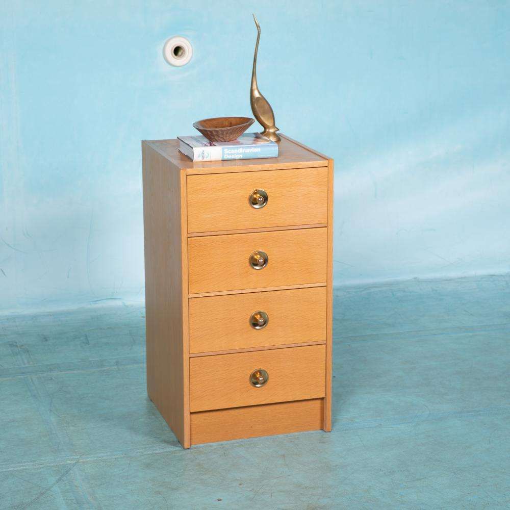 Minimalist Blonde Scandinavian Oak Chest Of Drawers, Midmod Chest