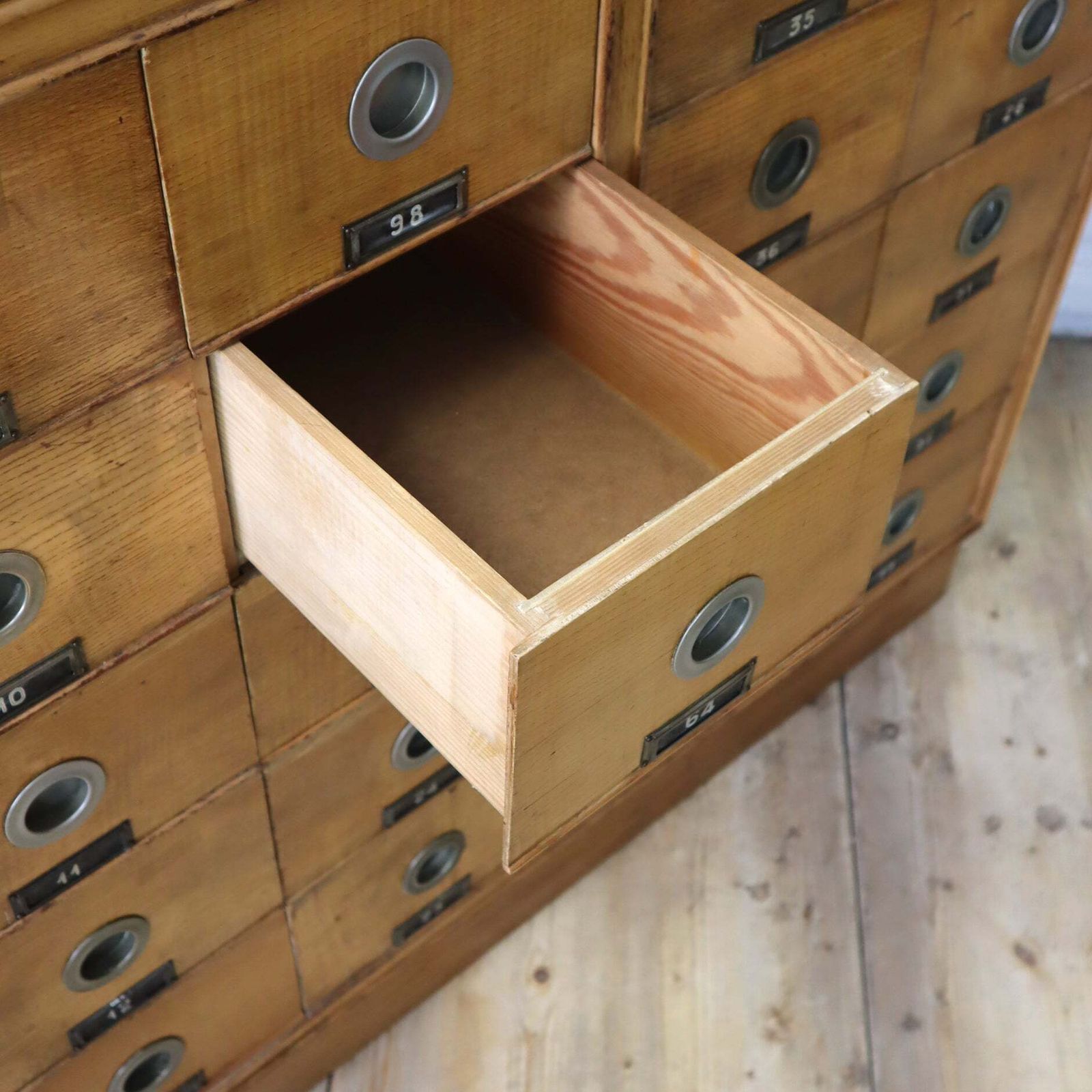 Vintage Oak Apothecary Haberdashery Drawers photo buy